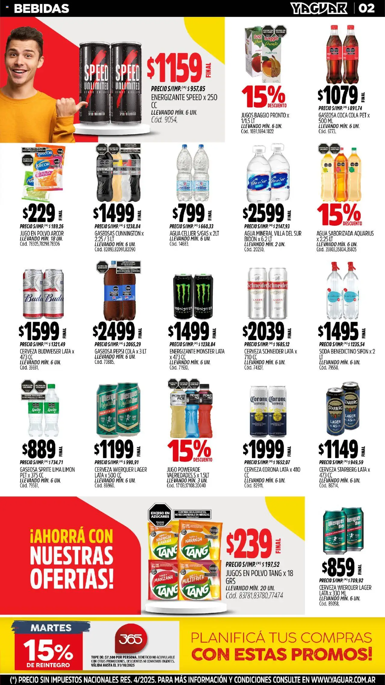 Yaguar - Misiones │ válido desde el 20.10.2025 | Página: 2 | Productos: Bidón, Polvo, Lima, Agua saborizada