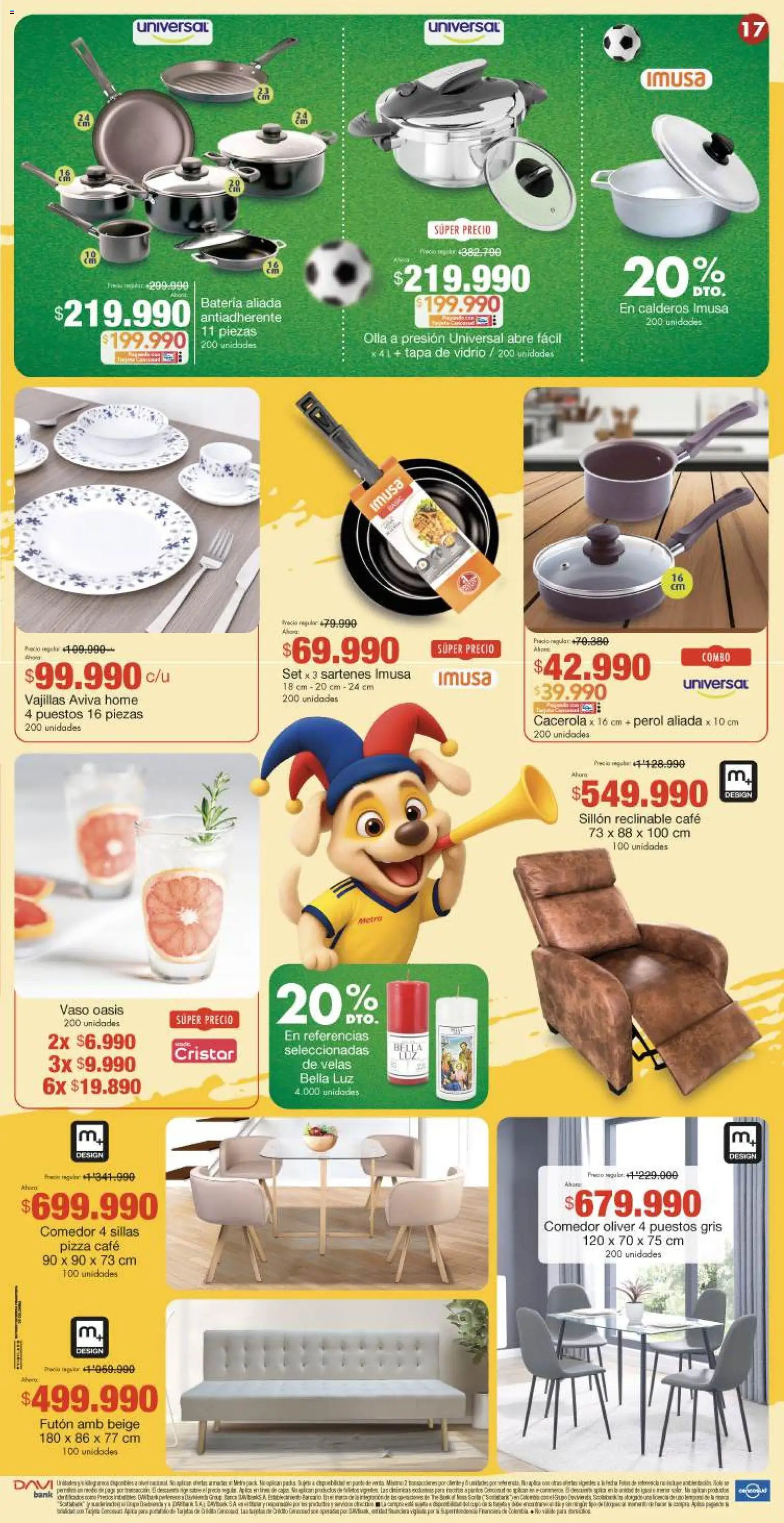 Metro revista - valida desde el 12.02.2026 | Página: 17 | Productos: Batería, Olla, Café, Pizza