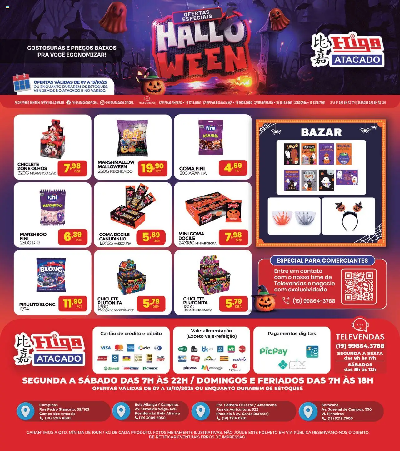 Higa Atacado Folheto - válido de 07.10.2025 | Página: 1 | Produtos: Banco, Aliança, Chiclete, Vassoura