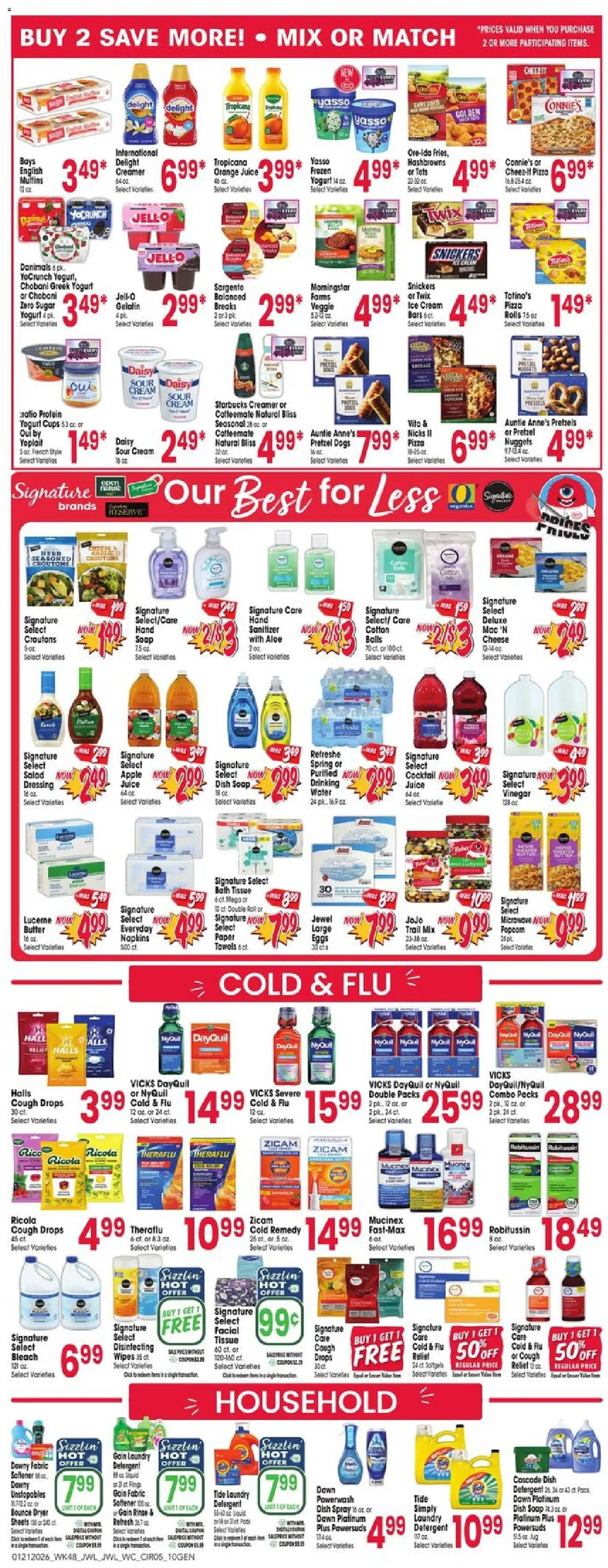 Jewel Osco Weekly Ad - IL - valid from 21.01.2026 | Page: 5 | Products: Vinegar, Butter, Eggs, Sour cream