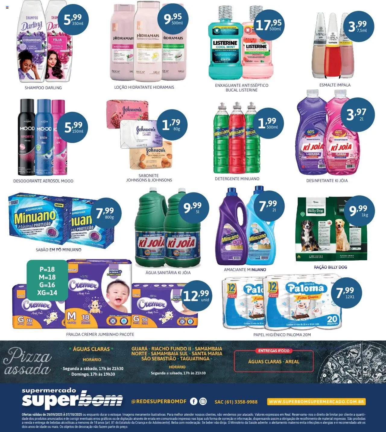 Superbom Folheto - válido de 29.09.2025 | Página: 4 | Produtos: Melancia, Hortelã, Pizza, Fraldas