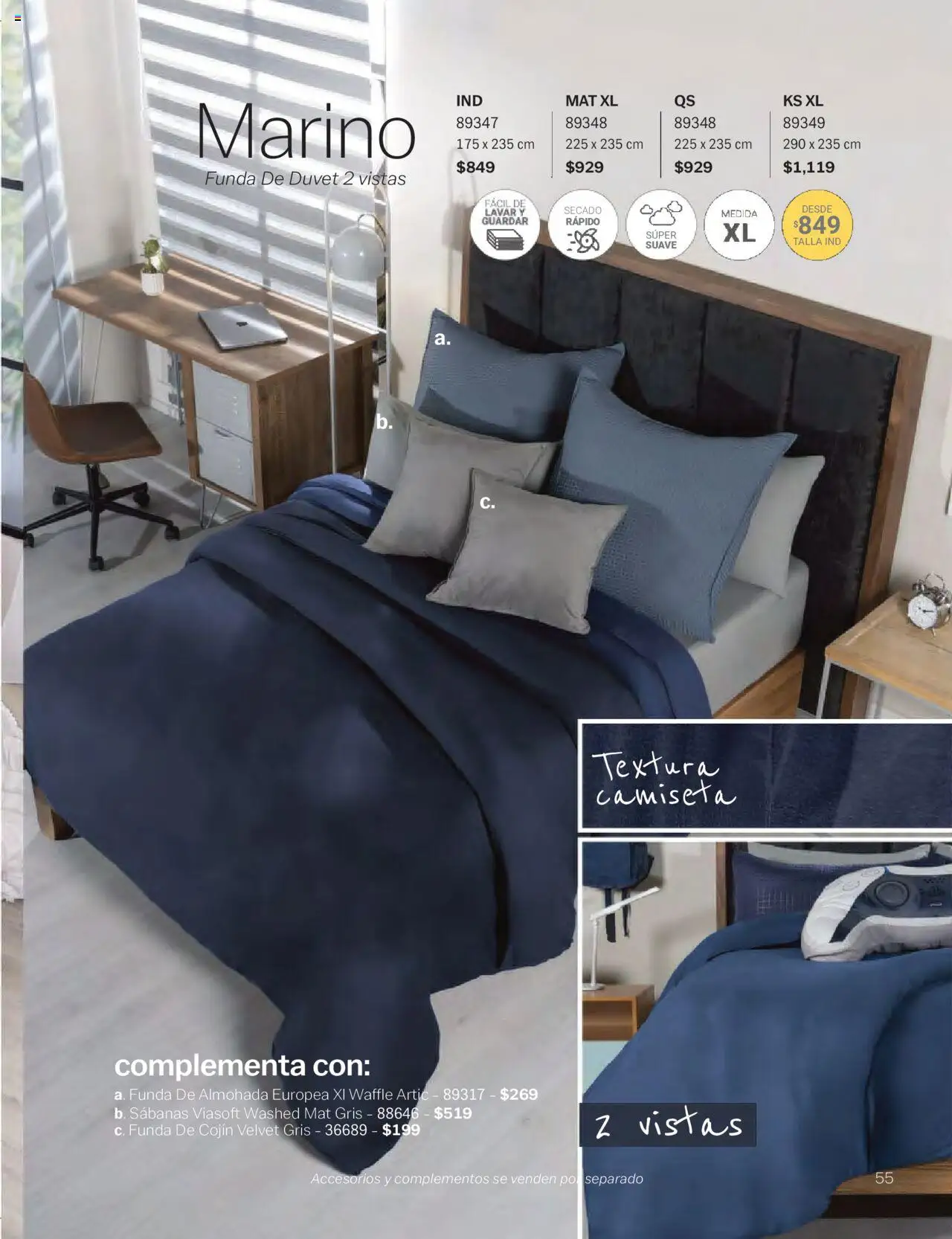 Nuevas ofertas de Vianney válidas en toda la República Mexicana desde el 24.01.2025. ¡Encuentra las mejores ofertas en Vianney catálogo Chavos! | Página: 57 | Productos: Funda, Funda de almohada, Almohada, Sabanas