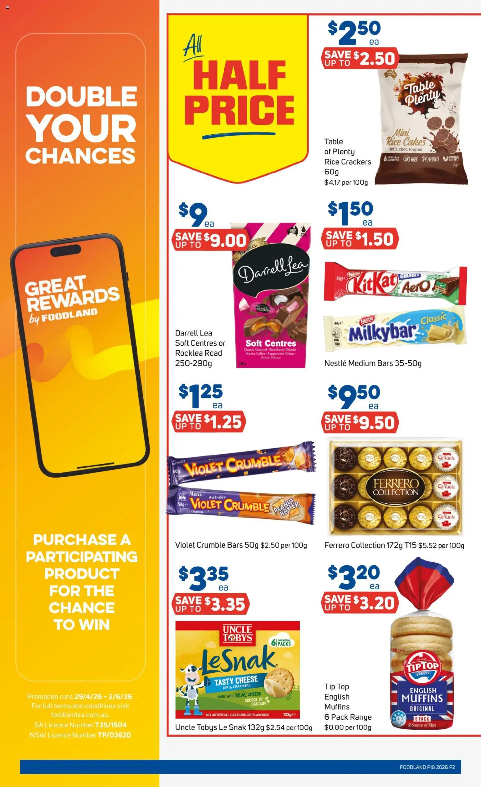 Foodland catalogue - valid from 29.04.2026 | Page: 2 | Products: Crackers, Cheese, Mango, Bakery
