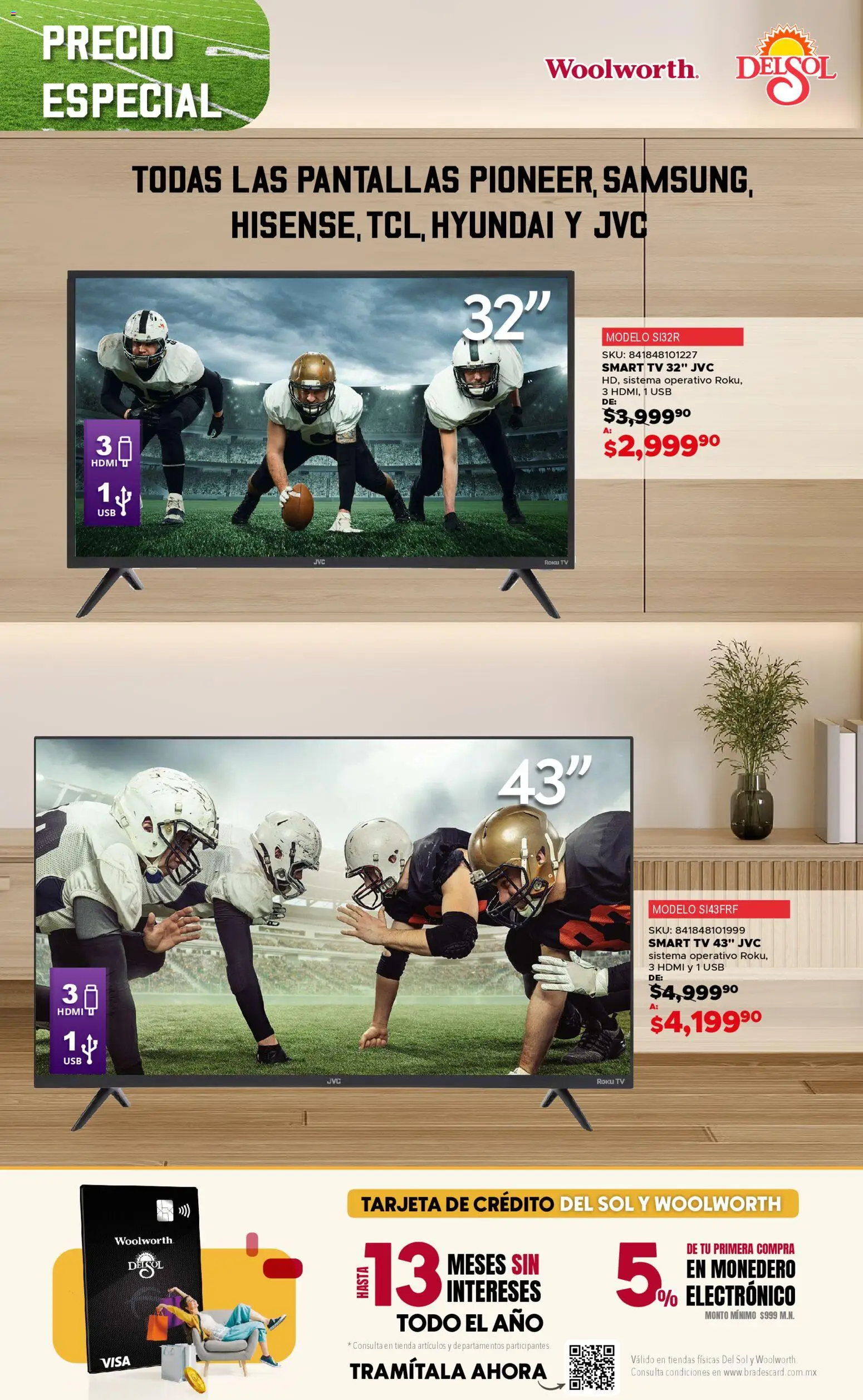 Nuevas ofertas de Del Sol y Woolworth válidas en toda la República Mexicana desde el 29.01.2026. ¡Encuentra las mejores ofertas en Del Sol y Woolworth catálogo Ofertas de Campeonato! | Página: 6 | Productos: Usb, Pantallas, Monedero