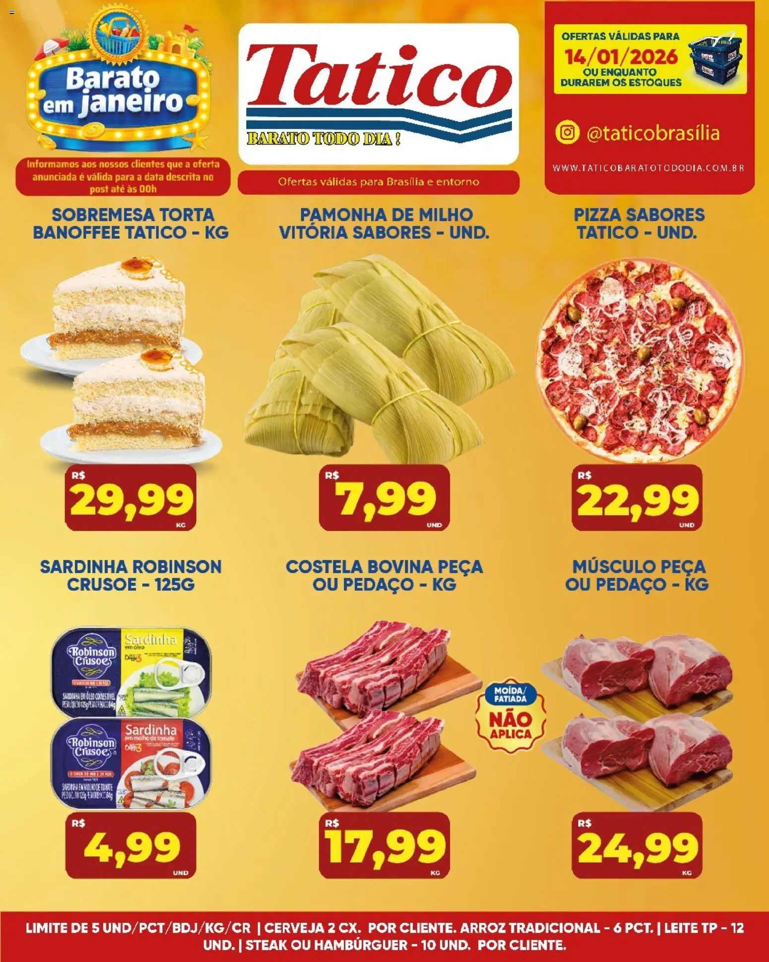 Tatico Folheto - válido de 14.01.2026 | Página: 9 | Produtos: Molho de tomate, Pizza, Cerveja, Sardinha