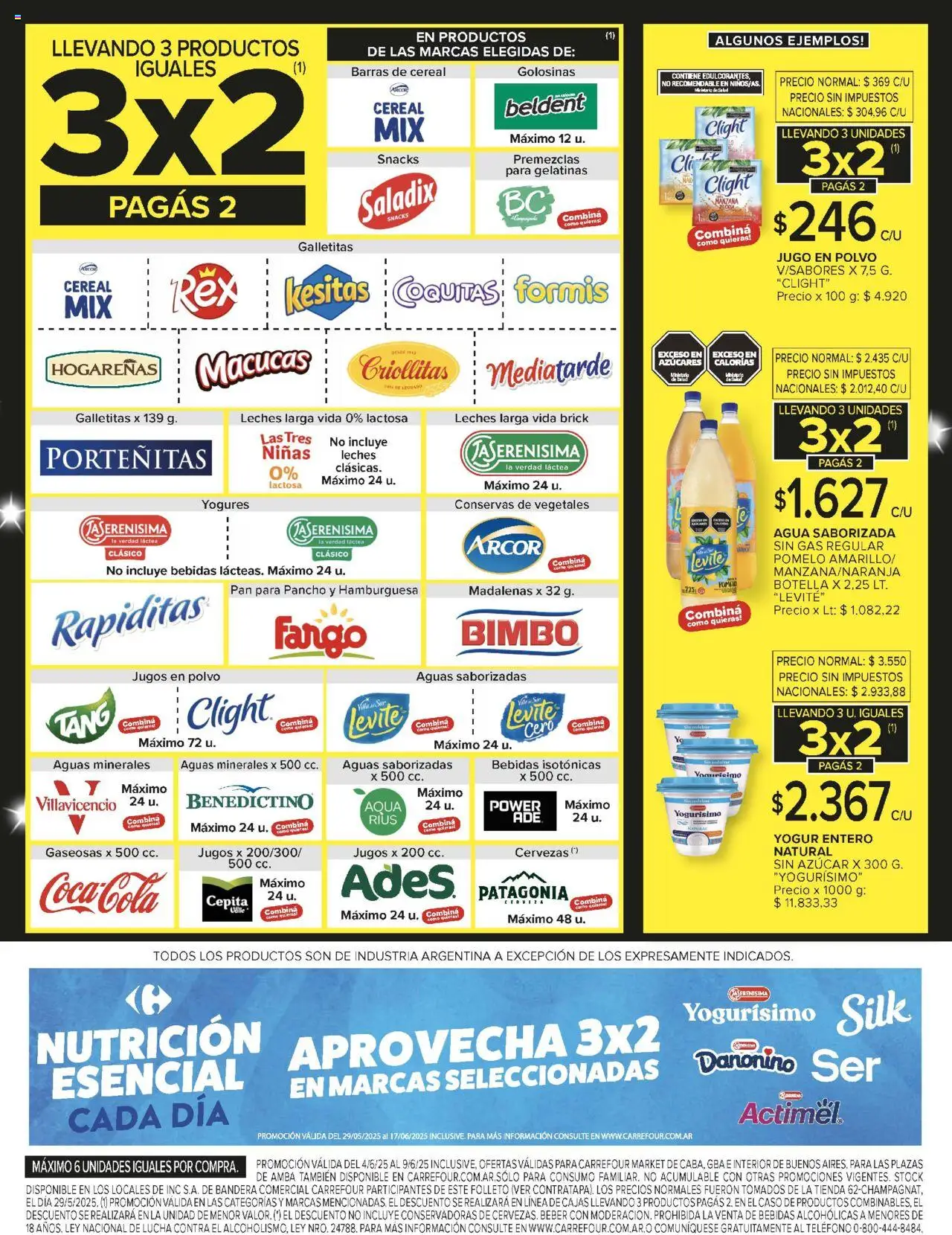 Carrefour Market catálogo │ válido desde el 04.06.2025 | Página: 3 | Productos: Azucar, Agua, Jugo, Agua saborizada