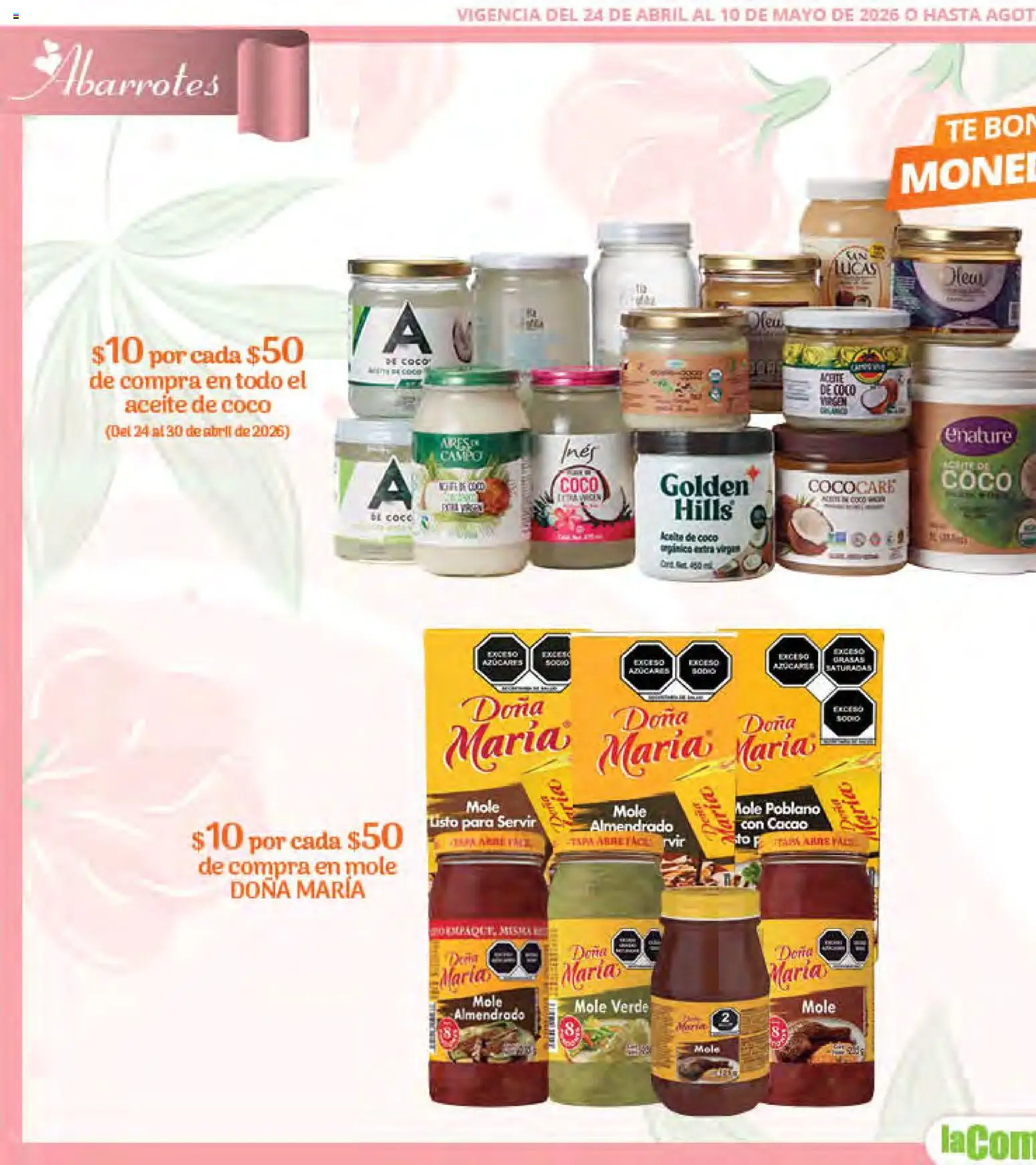 Nuevas ofertas de La Comer válidas en toda la República Mexicana desde el 24.04.2026. ¡Encuentra las mejores ofertas en La Comer folleto Mamá es lo más importante! | Página: 6 | Productos: Aceite, Cacao, Té