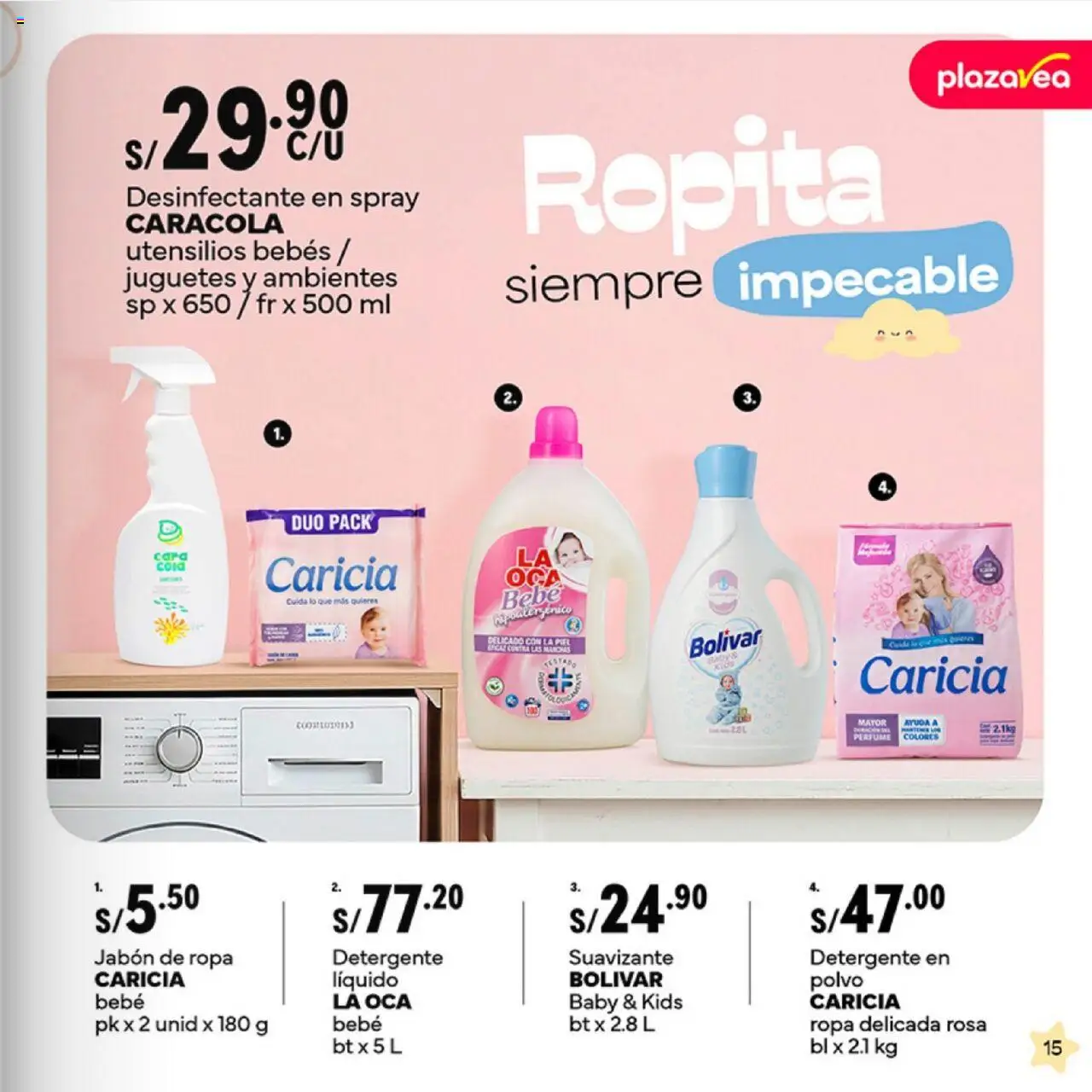 Catálogo Plaza Vea válido desde 20.10.2025 | Página: 15 | Productos: Detergente, Ropa, Perfume, Polvo
