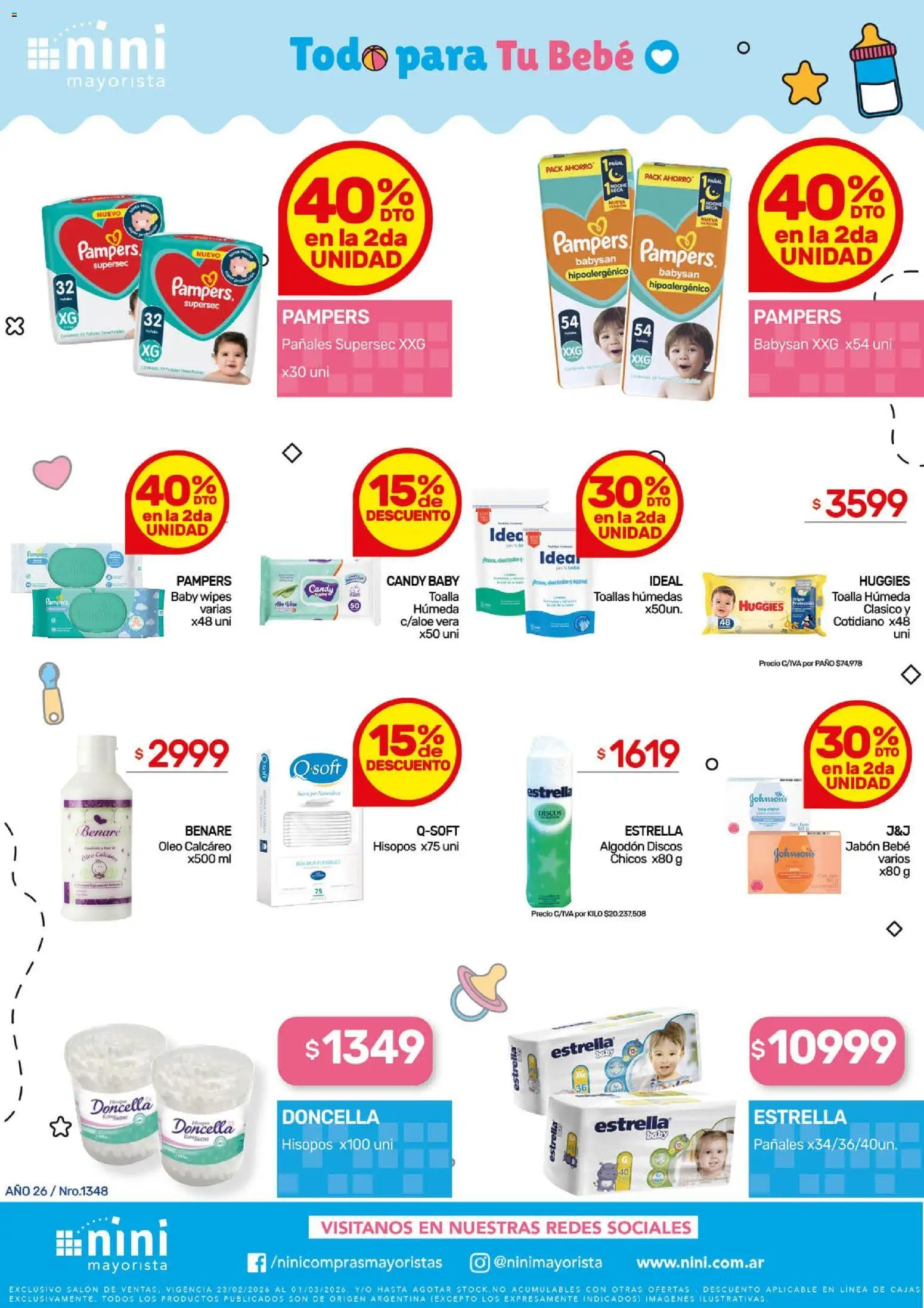NINI Mayorista - Ofertas │ válido desde el 23.02.2026 | Página: 5 | Productos: Toalla, Toallas, Jabón, Pañales