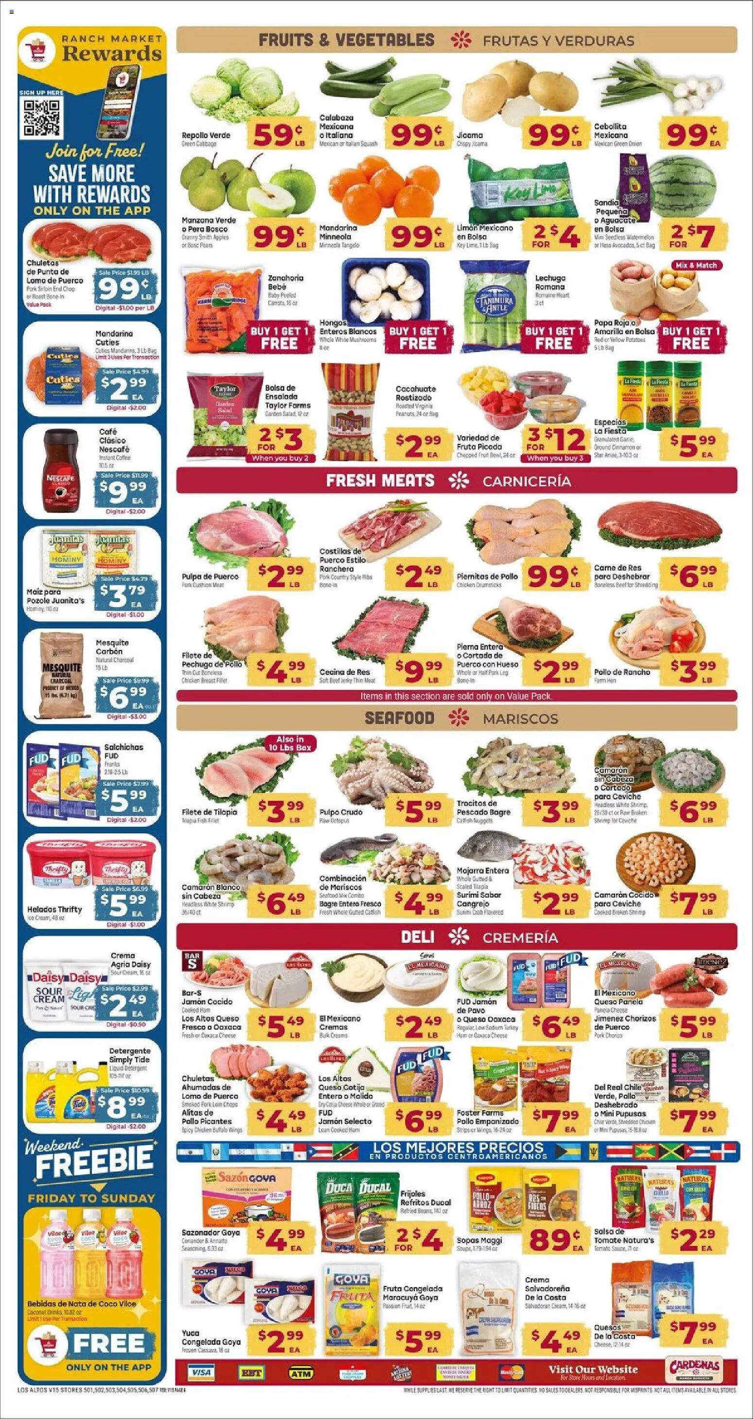 Cardenas Weekly Ad - AZ - valid from 22.04.2026 | Page: 4 | Products: Cheese, Pork, Detergent, Onion