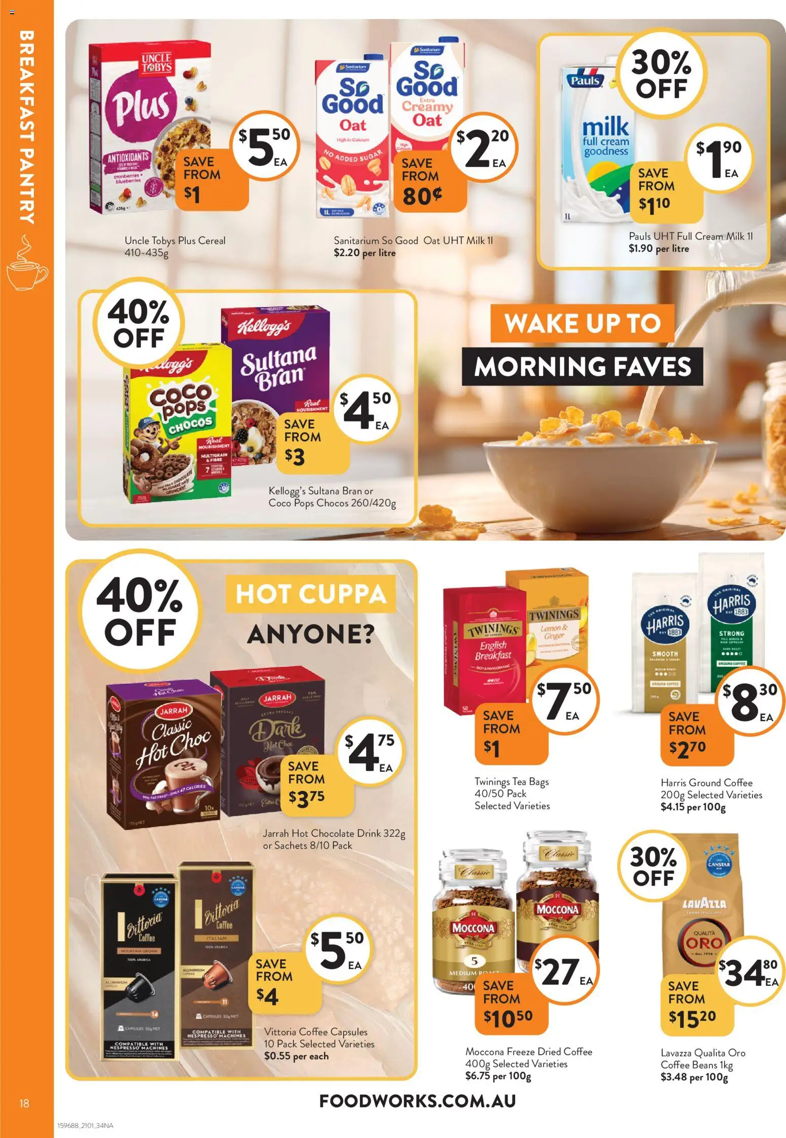 Foodworks catalogue - valid from 14.01.2026 | Page: 18 | Products: Coffee, Tea, Sugar, Blueberries