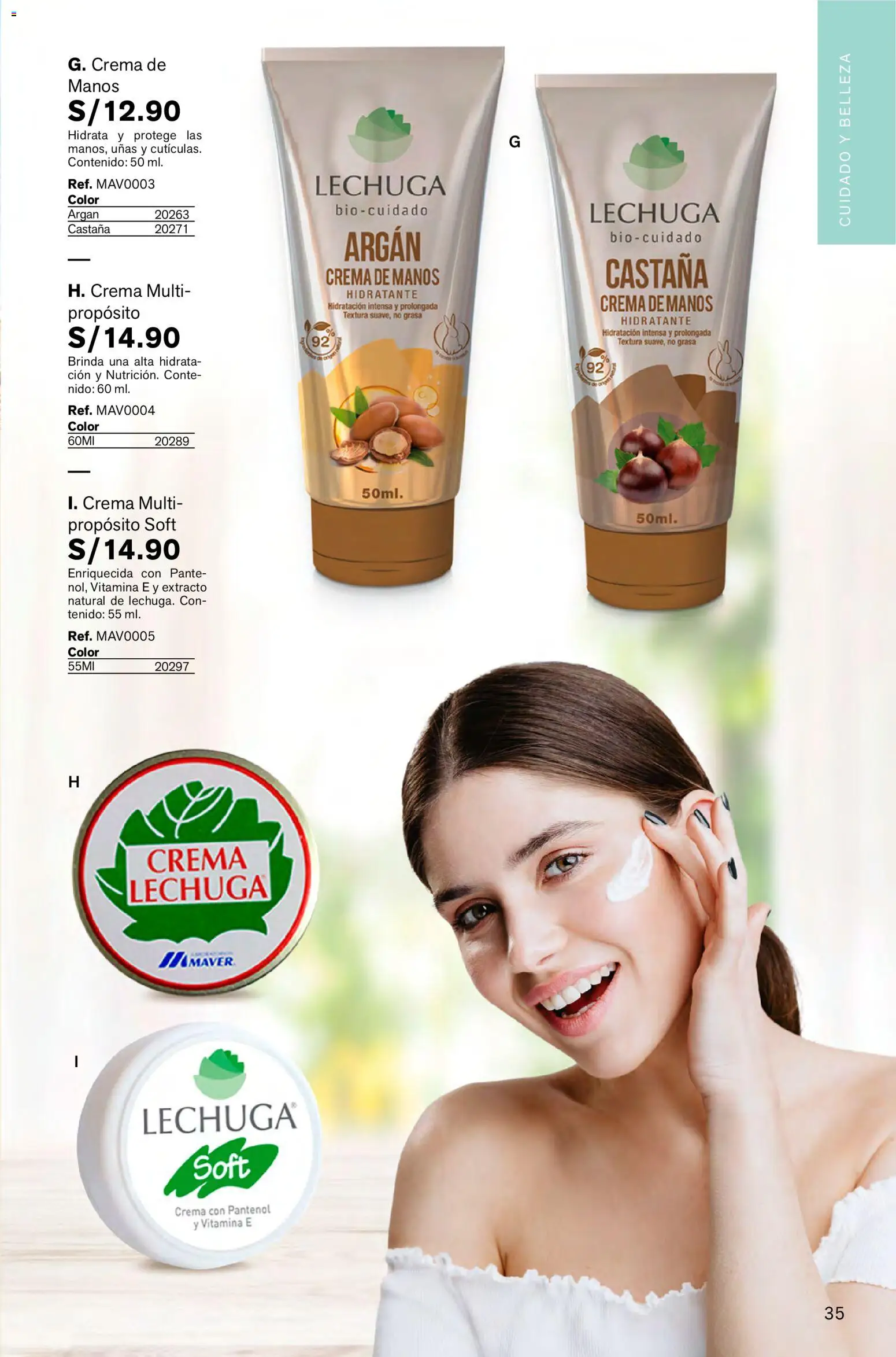 Catálogo Leonisa válido desde 16.01.2026 | Página: 35 | Productos: Crema de manos, Crema, Lechuga