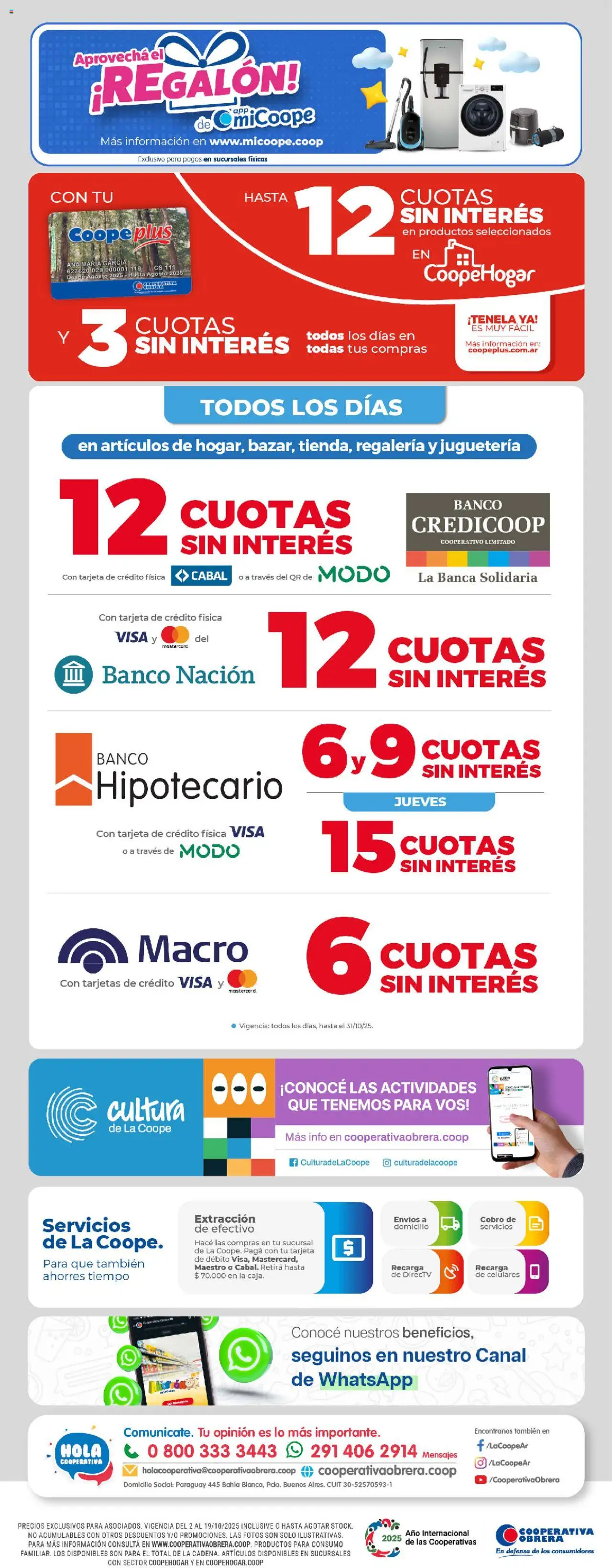 Cooperativa Obrera catálogo │ válido desde el 01.10.2025 | Página: 18 | Productos: Banco