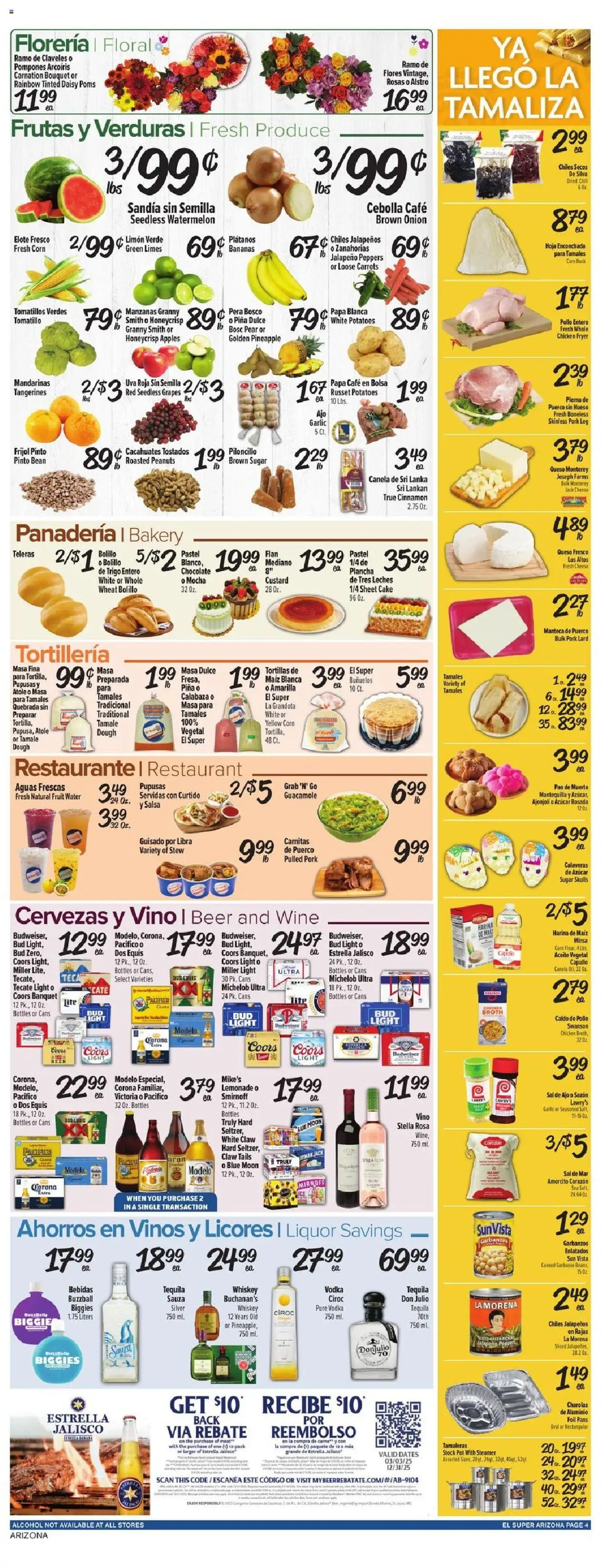 El Super Weekly Ad - AK - valid from 15.10.2025 | Page: 4 | Products: Wine, Beer, Boots, Onion