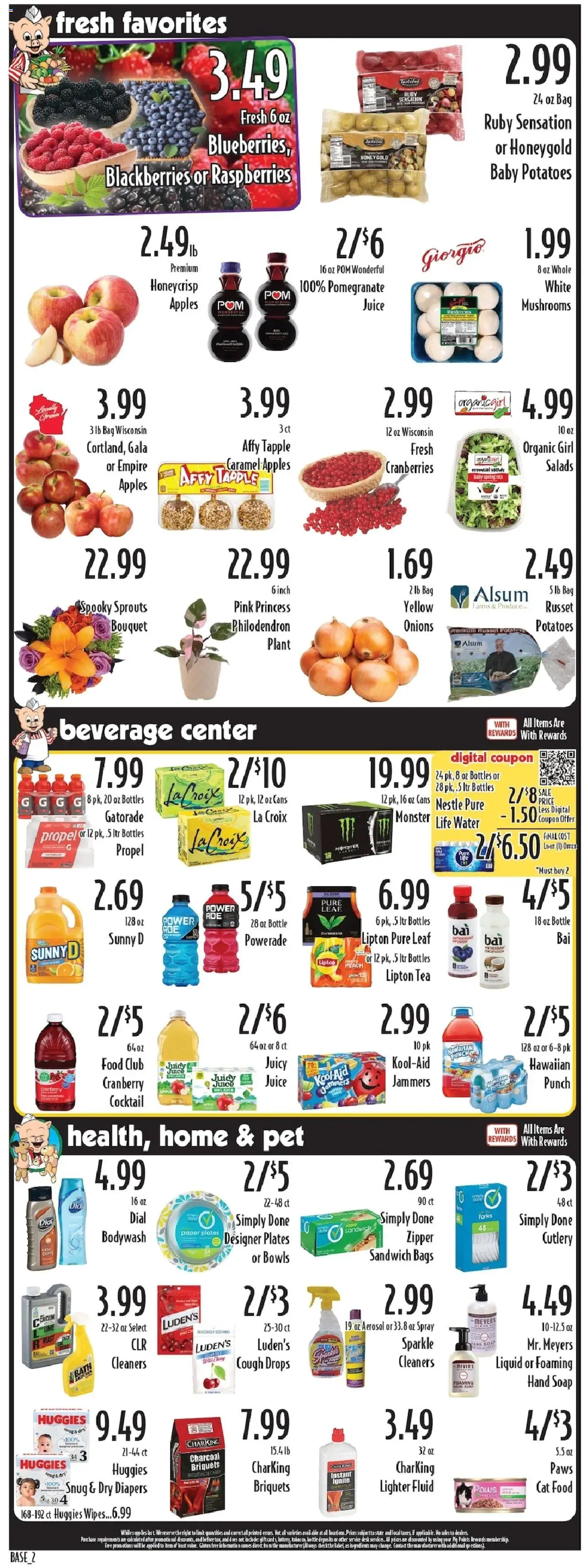Piggly Wiggly Weekly Ad - valid from 22.10.2025 | Page: 4 | Products: Mushrooms, Juice, Tea, Bag