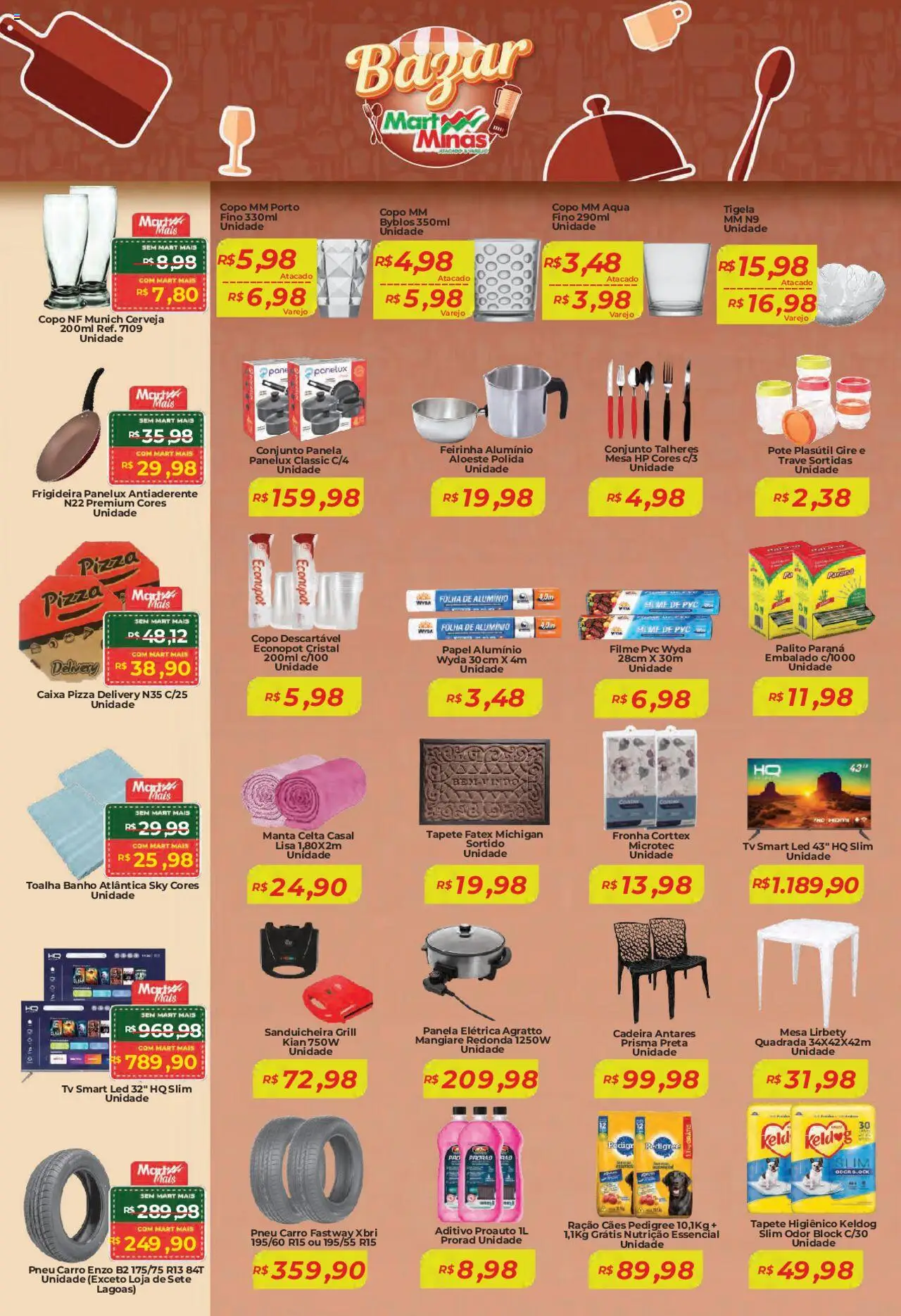 Mart Minas Folheto - válido de 31.07.2025 | Página: 7 | Produtos: Talheres, Panela, Cadeira, Cerveja