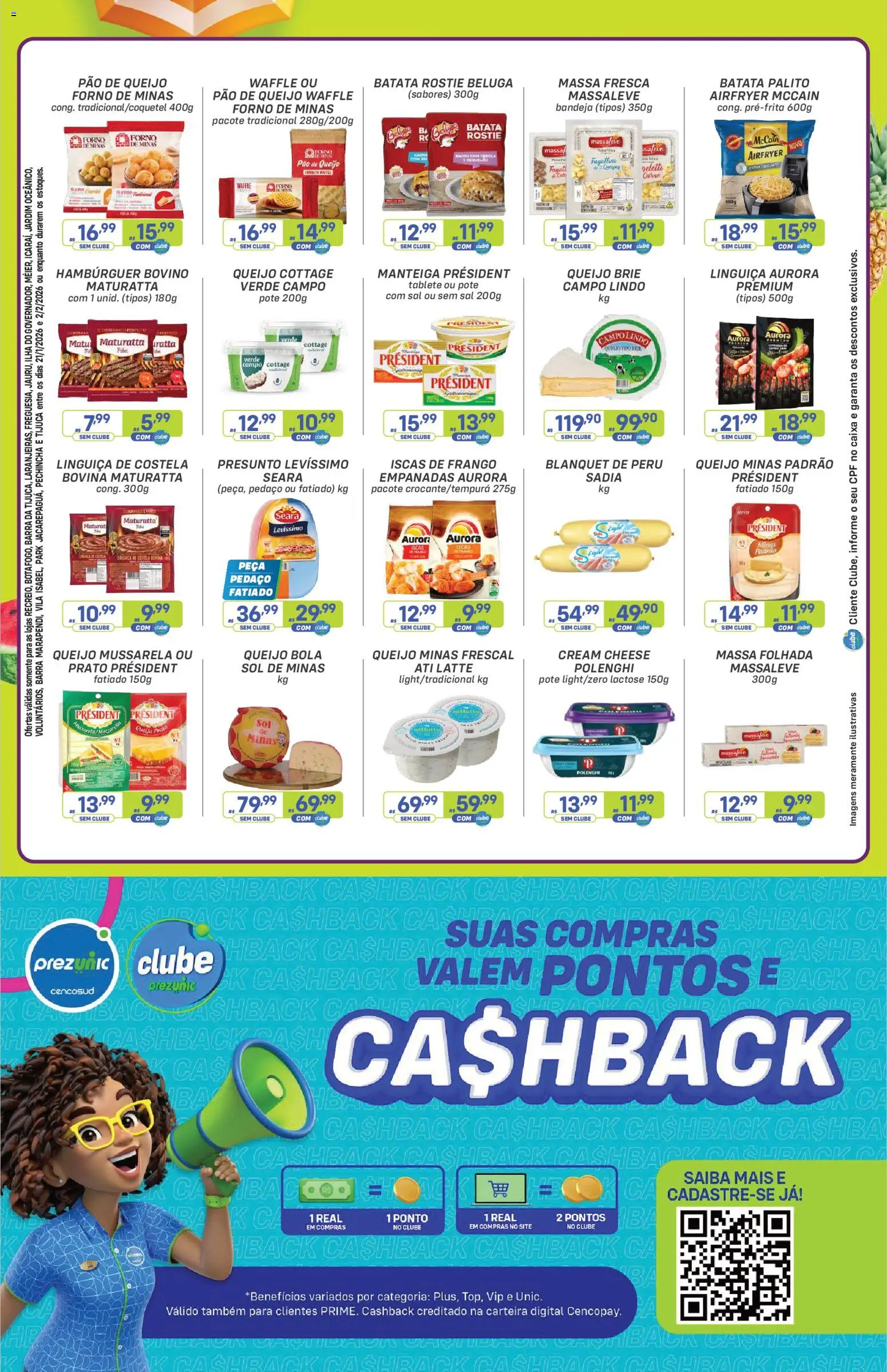 Prezunic Folheto - válido de 19.01.2026 | Página: 3 | Produtos: Queijo, Carne, Batata, Frango