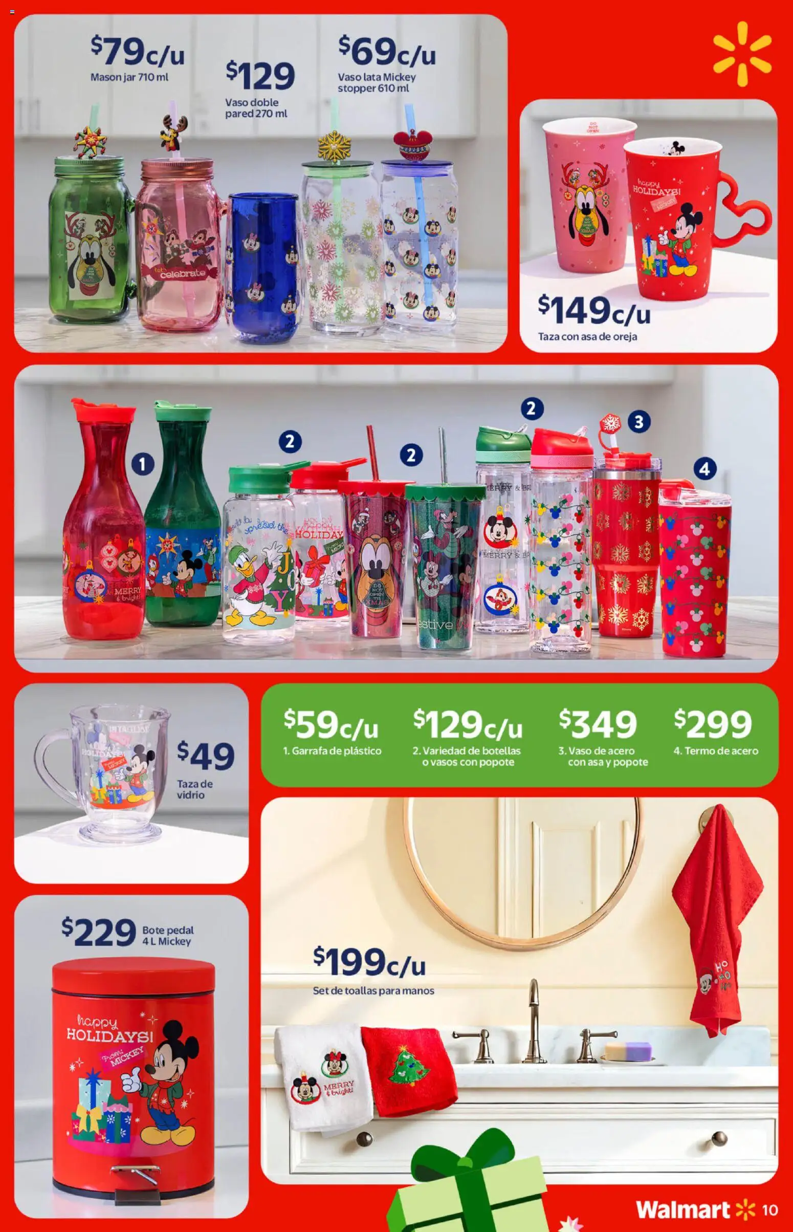 Nuevas ofertas de Walmart válidas en toda la República Mexicana desde el 21.10.2025. ¡Encuentra las mejores ofertas en Walmart catálogo Navidad! | Página: 10 | Productos: Taza, Toallas, Vasos, Termo