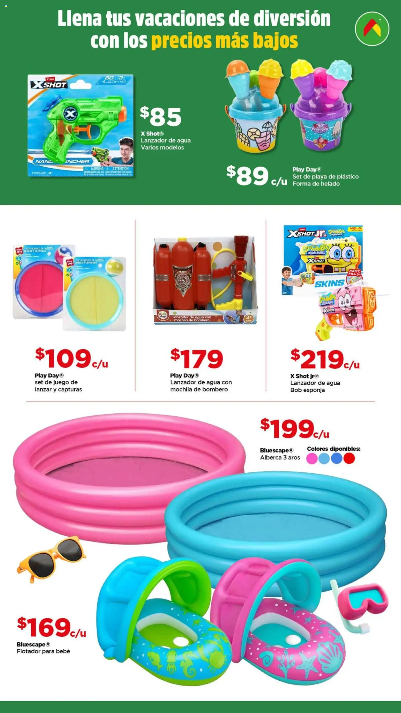 Nuevas ofertas de Bodega Aurrerá válidas en toda la República Mexicana desde el 06.03.2026. ¡Encuentra las mejores ofertas en Bodega Aurrerá folleto Vacaciones! | Página: 3 | Productos: Esponja, Agua, Helado, Shot