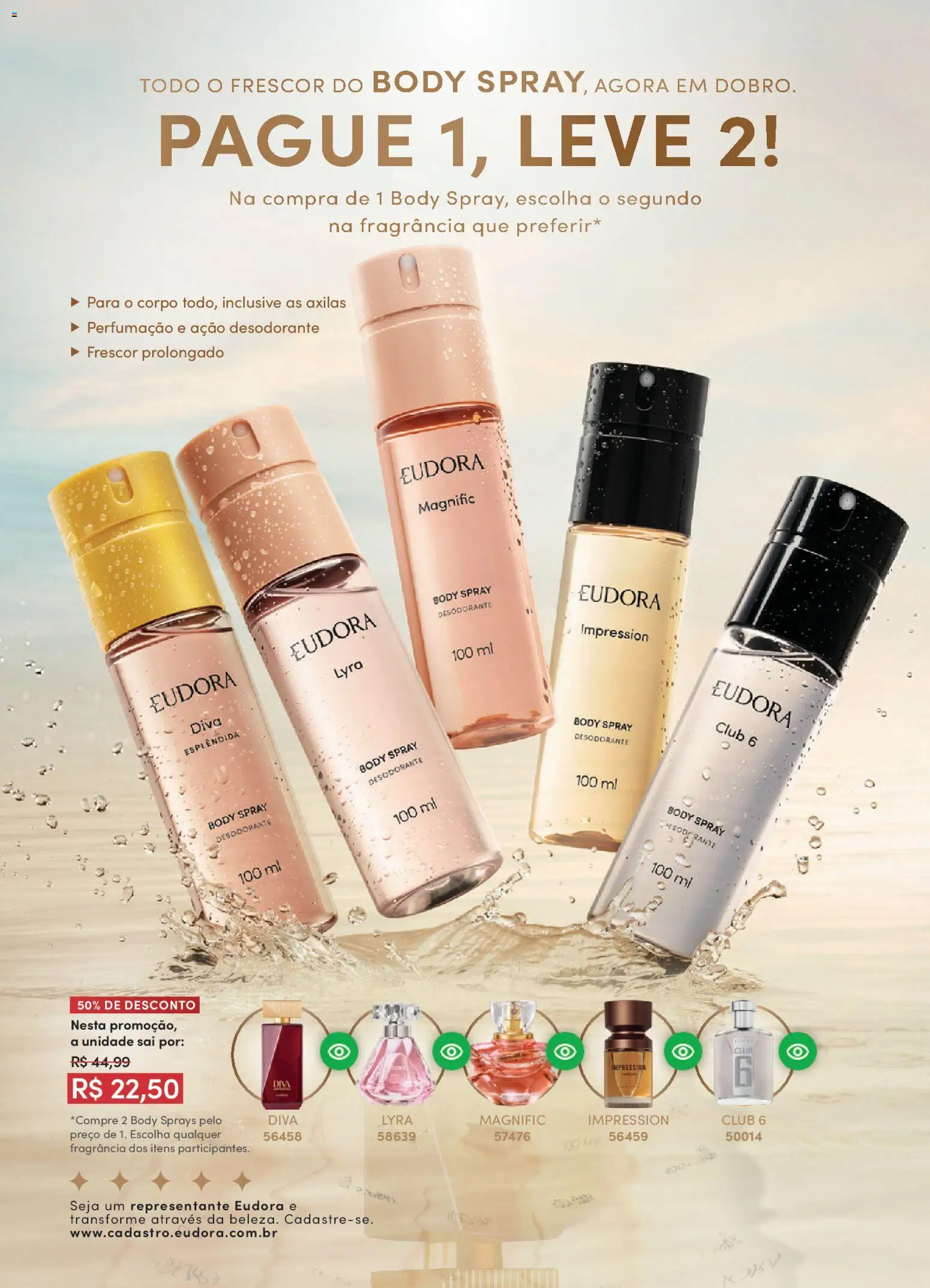 Eudora Folheto - válido de 19.02.2026 | Página: 12 | Produtos: Fragrância, Desodorante, Body
