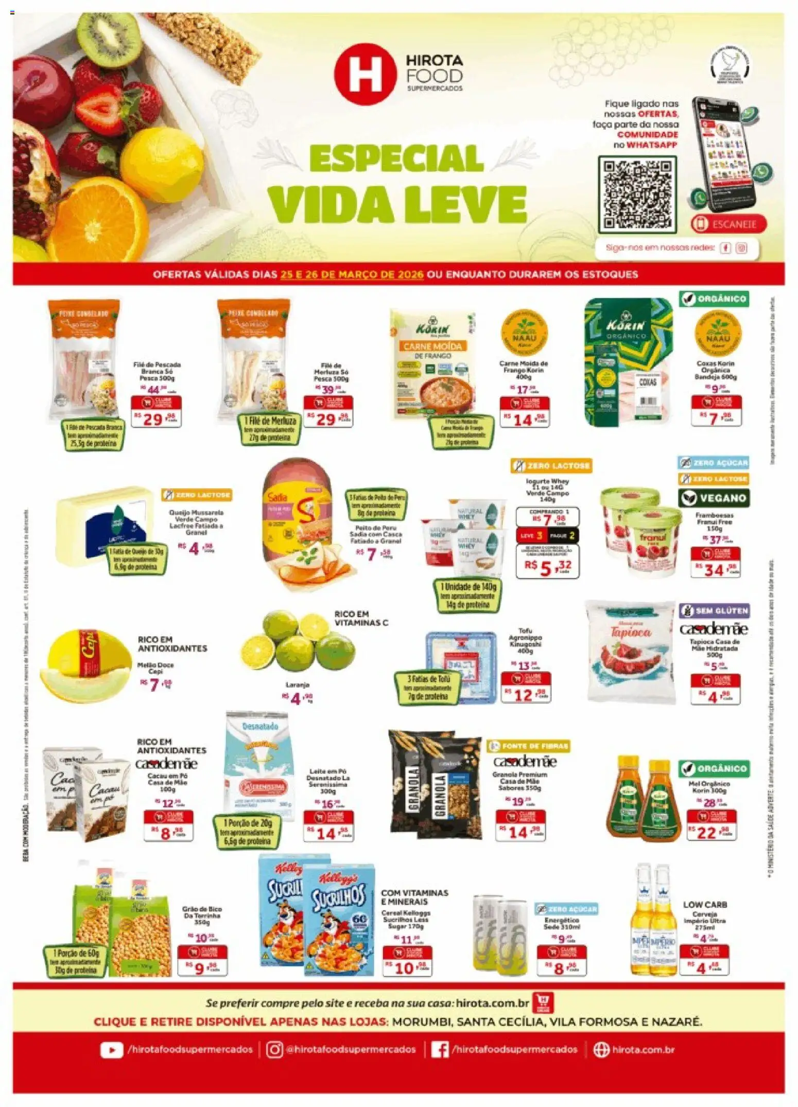 Hirota Food Folheto - válido de 25.03.2026 | Página: 1 | Produtos: Franui, Framboesas, Granola, Bico