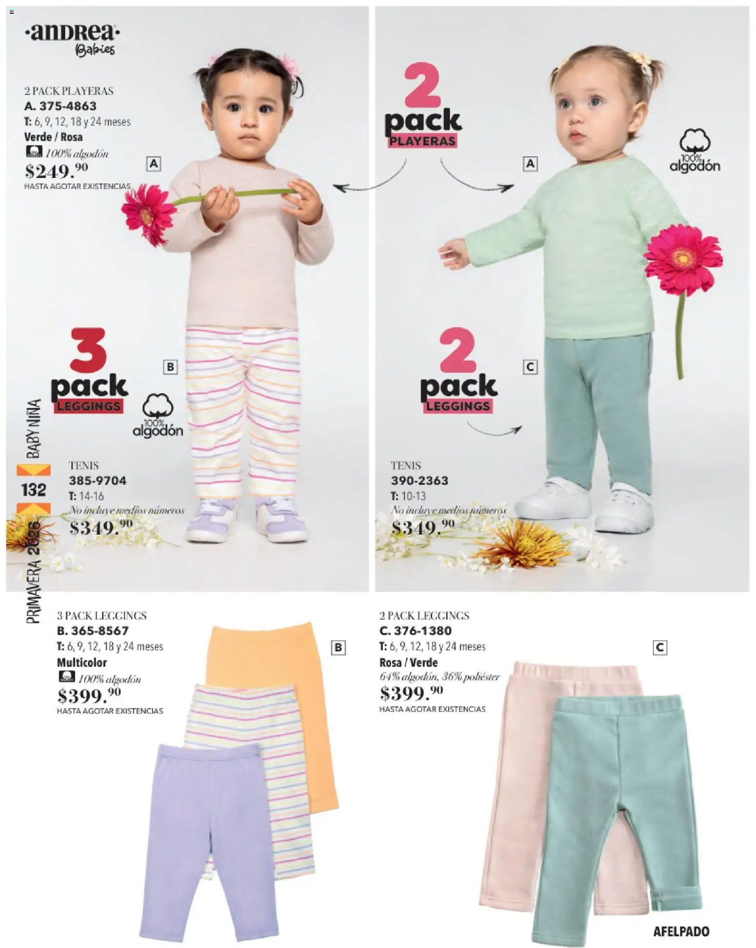 Nuevas ofertas de Andrea válidas en toda la República Mexicana desde el 25.01.2026. ¡Encuentra las mejores ofertas en Andrea catálogo Infantil! | Página: 88 | Productos: Leggings, Tenis, Algodón