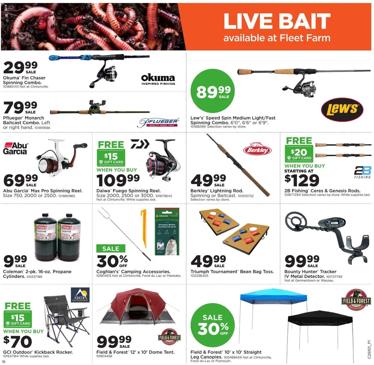 Mills Fleet Farm Weekly Ad - valid from 02.03.2026 | Page: 19 | Products: Blanket, Bag, Bait