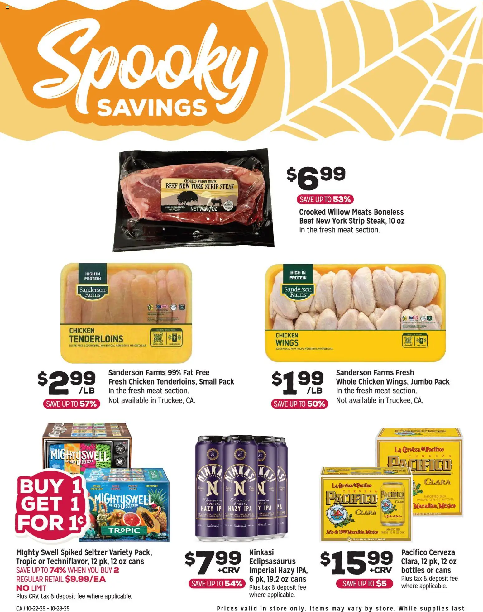 Grocery Outlet Weekly Ad - CA - valid from 22.10.2025 | Page: 4 | Products: Beer, Beef, Raspberry