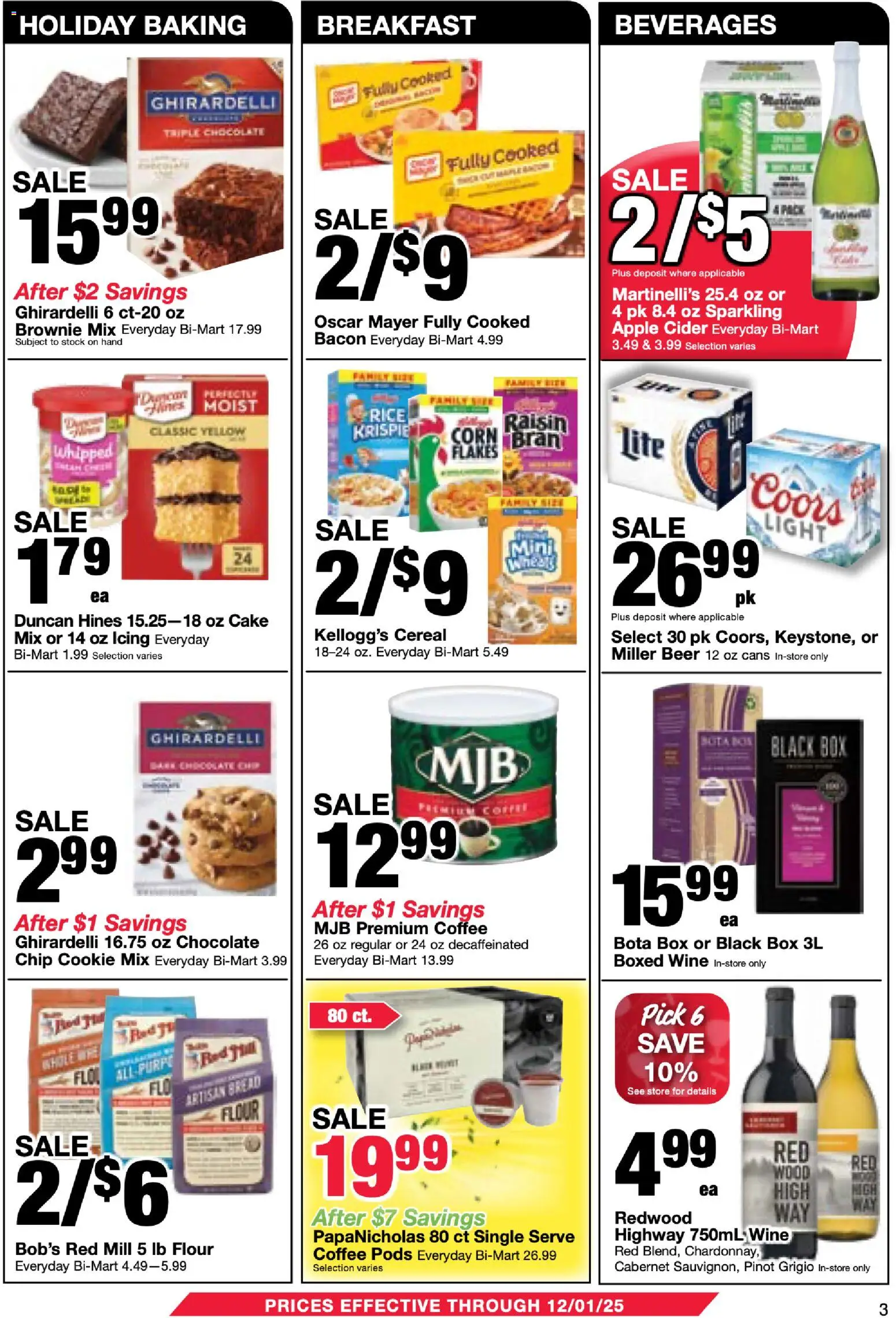 Bi-Mart Black Friday - valid from 25.11.2025 | Page: 3 | Products: Cider, Wine, Rice, Chocolate Chip