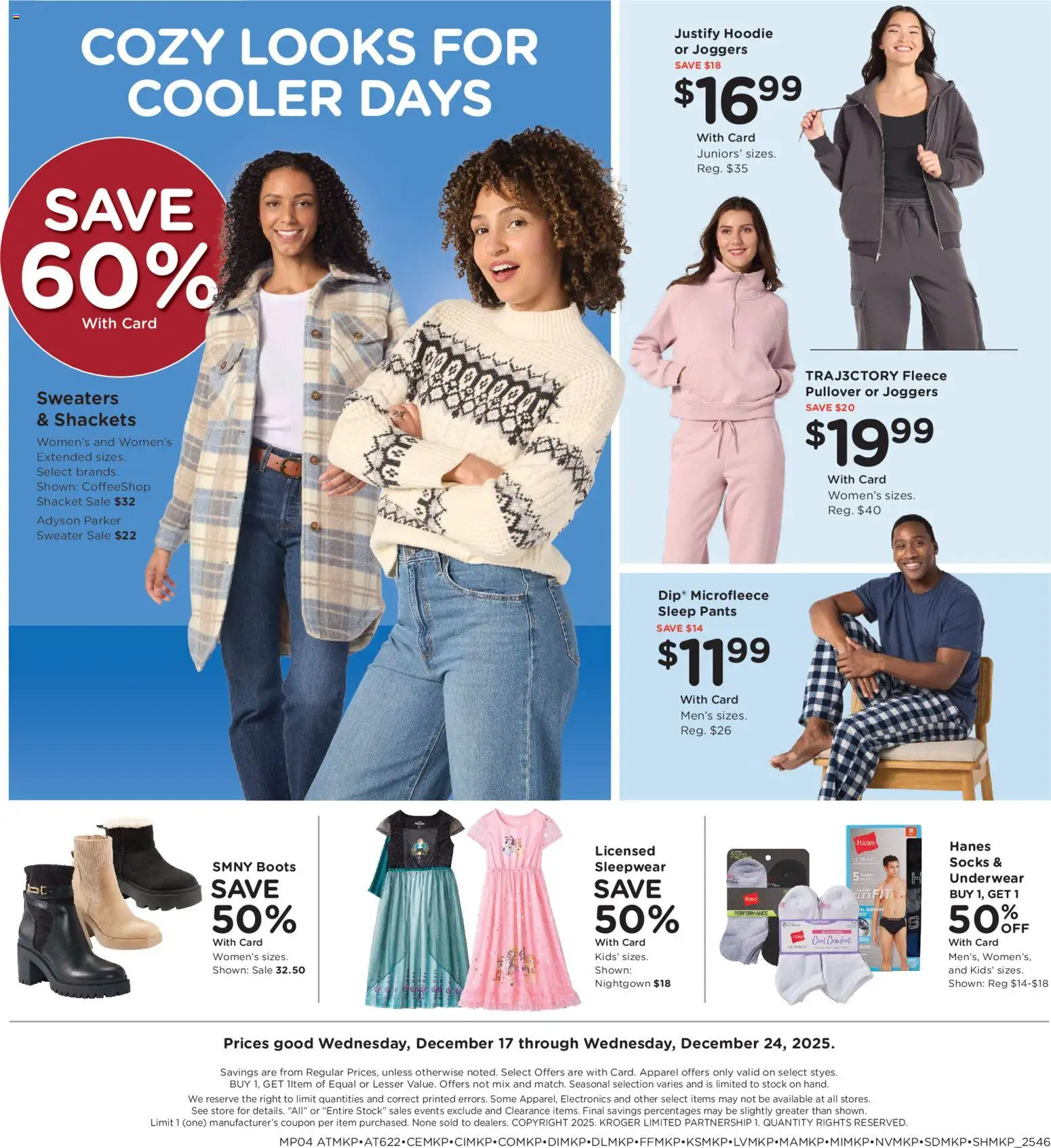 King Soopers Home & Apparel - valid from 17.12.2025 | Page: 4 | Products: Sweater, Hoodie, Pants, Boots