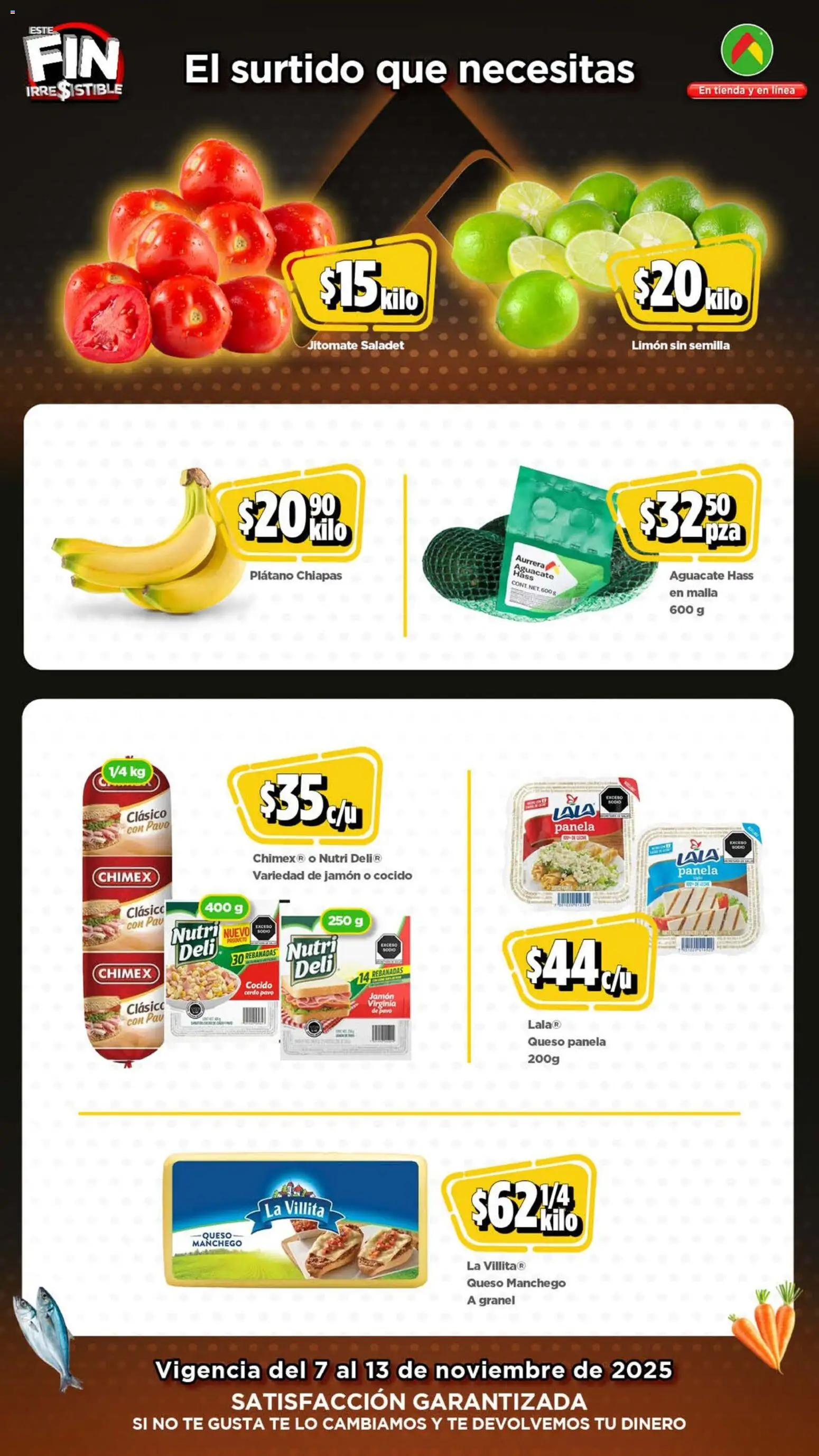 Nuevas ofertas de Bodega Aurrerá válidas en toda la República Mexicana desde el 07.11.2025. ¡Encuentra las mejores ofertas en Bodega Aurrerá Buen Fin ! | Página: 2 | Productos: Plátano, Queso, Jamón, Cerdo