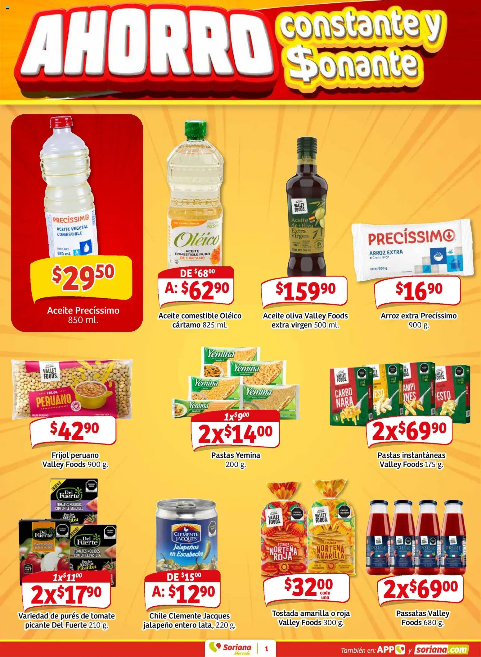 Nuevas ofertas de Soriana válidas en toda la República Mexicana desde el 15.01.2026. ¡Encuentra las mejores ofertas en Soriana - Pesito Valedor Mercado: Ags, Col, Gto, Jal, Mich! | Página: 9 | Productos: Tomate, Aceite, Arroz, Tomates