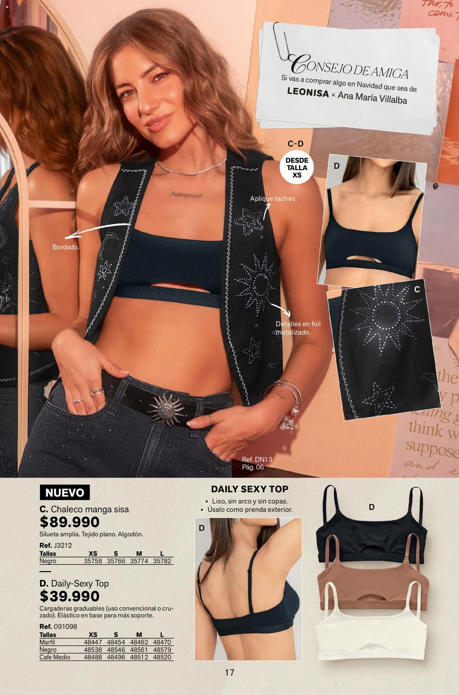 Leonisa revista - valida desde el 01.11.2025 | Página: 17 | Productos: Top, Chaleco, Café