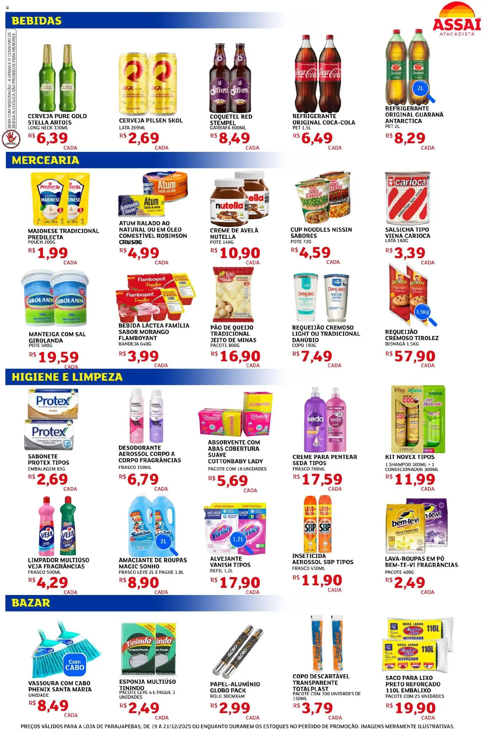 Assaí Atacadista Folheto - válido de 19.12.2025 | Página: 2 | Produtos: Esponja, Condicionador, Roupas, Cabo
