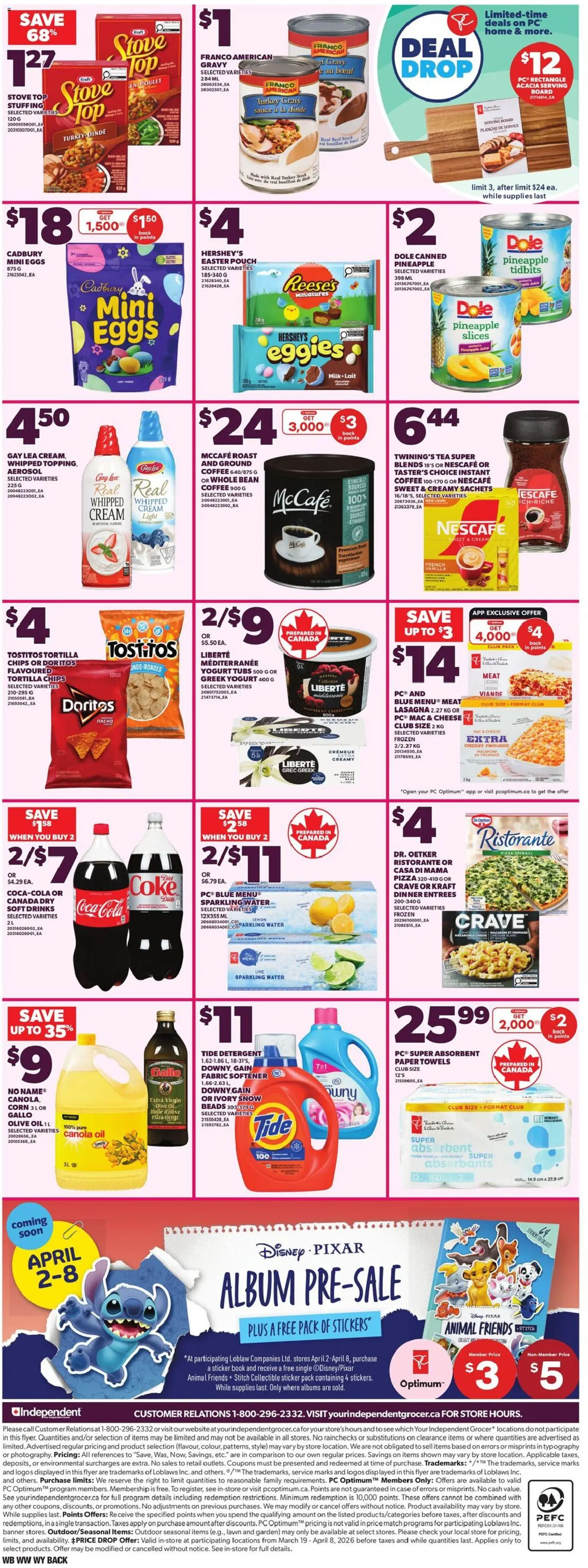 Independent Grocer flyer valid from 26.03.2026 | Page: 4 | Products: Tea, Pineapple, PC, Turkey