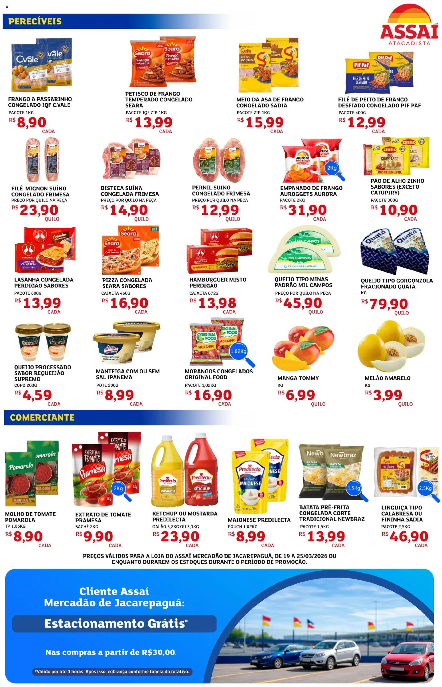 Assaí Atacadista ofertas - RJ Folheto - válido de 19.03.2026 | Página: 3 | Produtos: Alho, Manteiga, Pão, Maionese