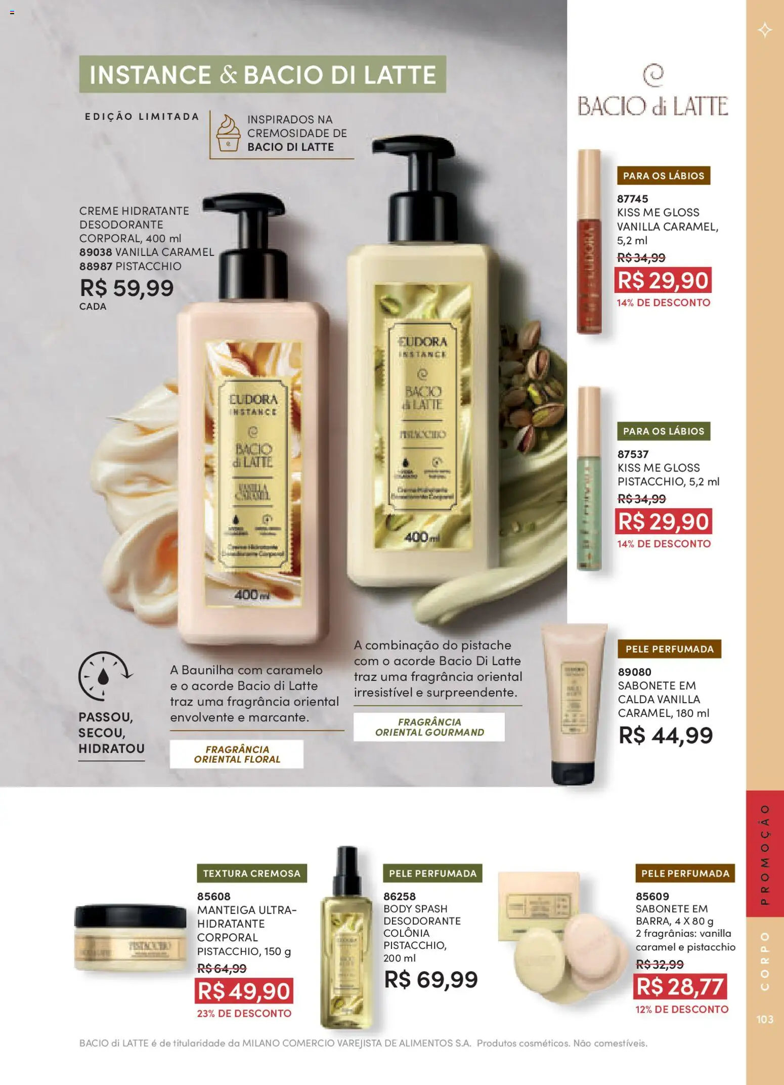 Eudora Folheto - válido de 10.11.2025 | Página: 103 | Produtos: Fragrância, Creme, Sabonete, Body