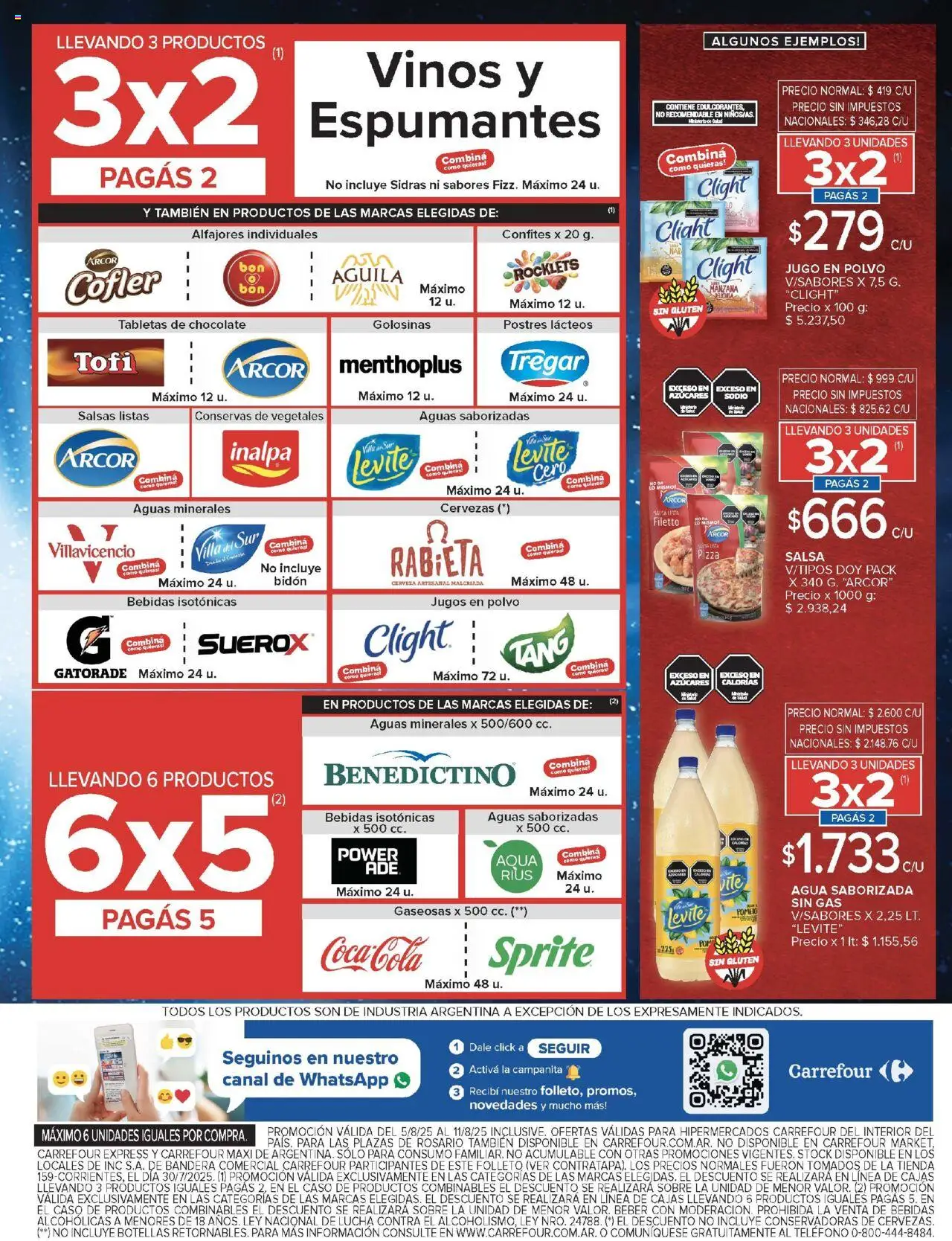 Carrefour ofertas - Salta │ válido desde el 05.08.2025 | Página: 5 | Productos: Polvo, Agua, Chocolate, Golosinas