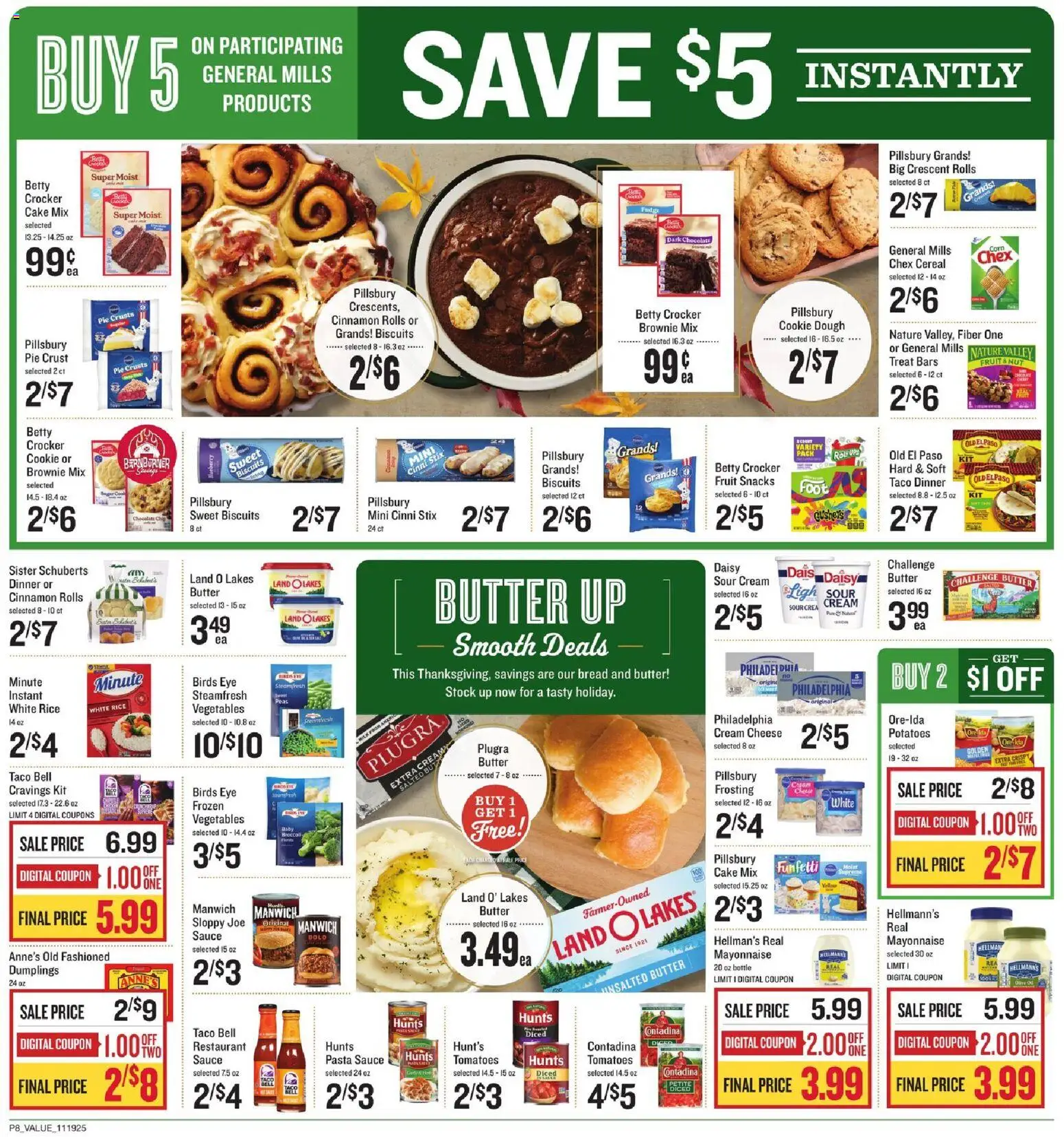 Lowes Foods Weekly Ad - NC - valid from 19.11.2025 | Page: 11 | Products: Butter, Tomatoes, Potatoes, Chocolate Chip