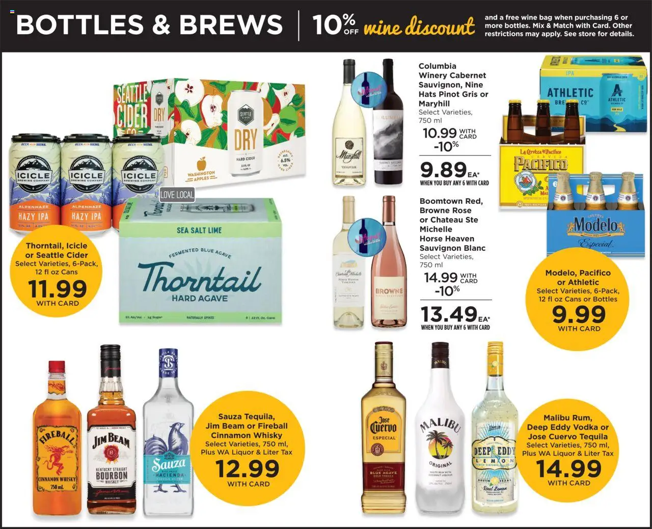QFC Weekly Ad - valid from 30.07.2025 | Page: 10 | Products: Wine, Bourbon, Salt, Bag