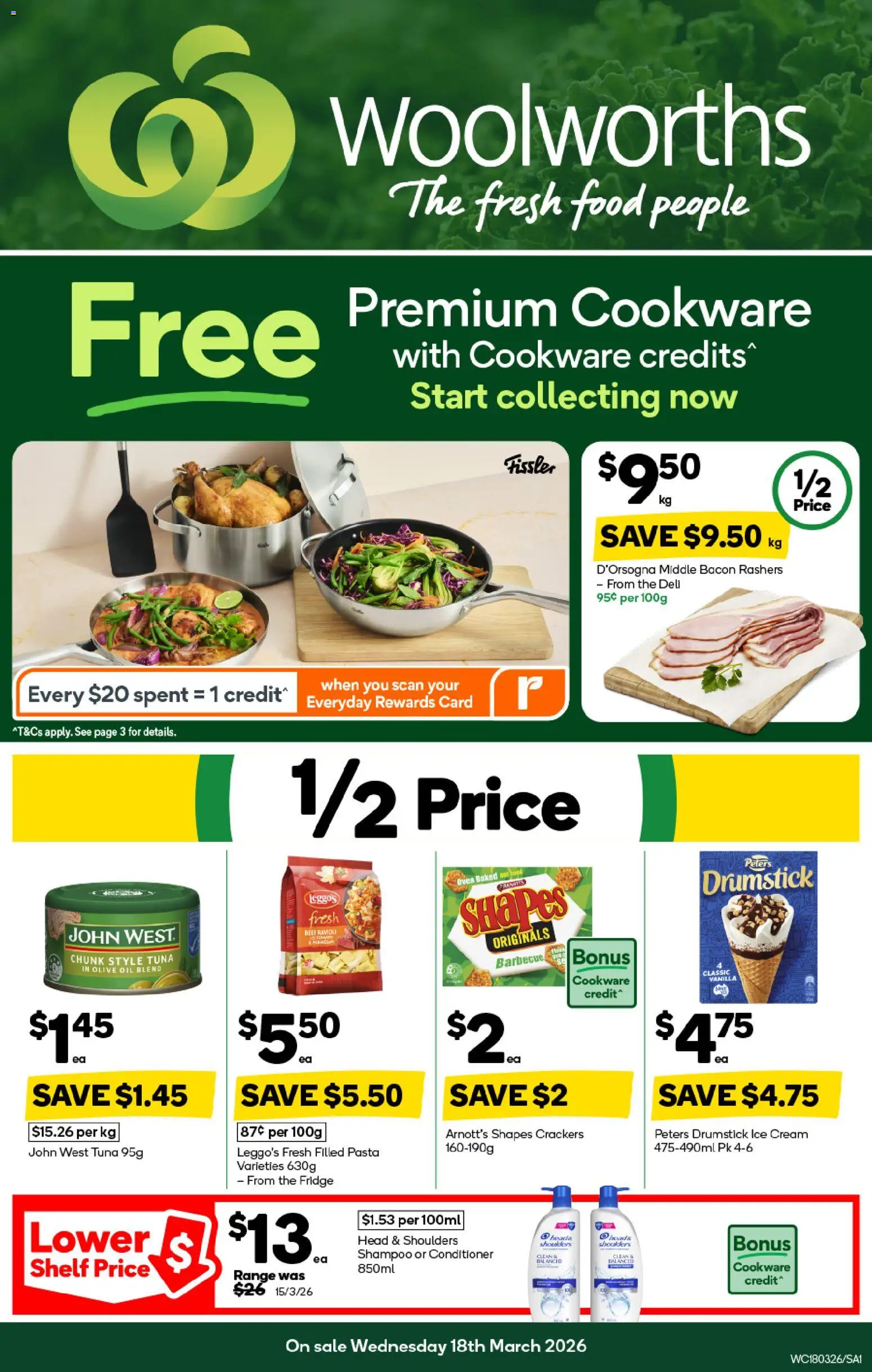 Woolworths catalogue - valid from 18.03.2026 | Page: 1 | Products: Conditioner, Beef, Cookware, Oven