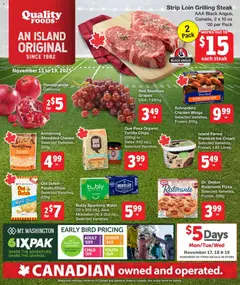 Preview of Quality Foods weekly flyer / circulaire from shop Quality Foods valid from 13.11.2025