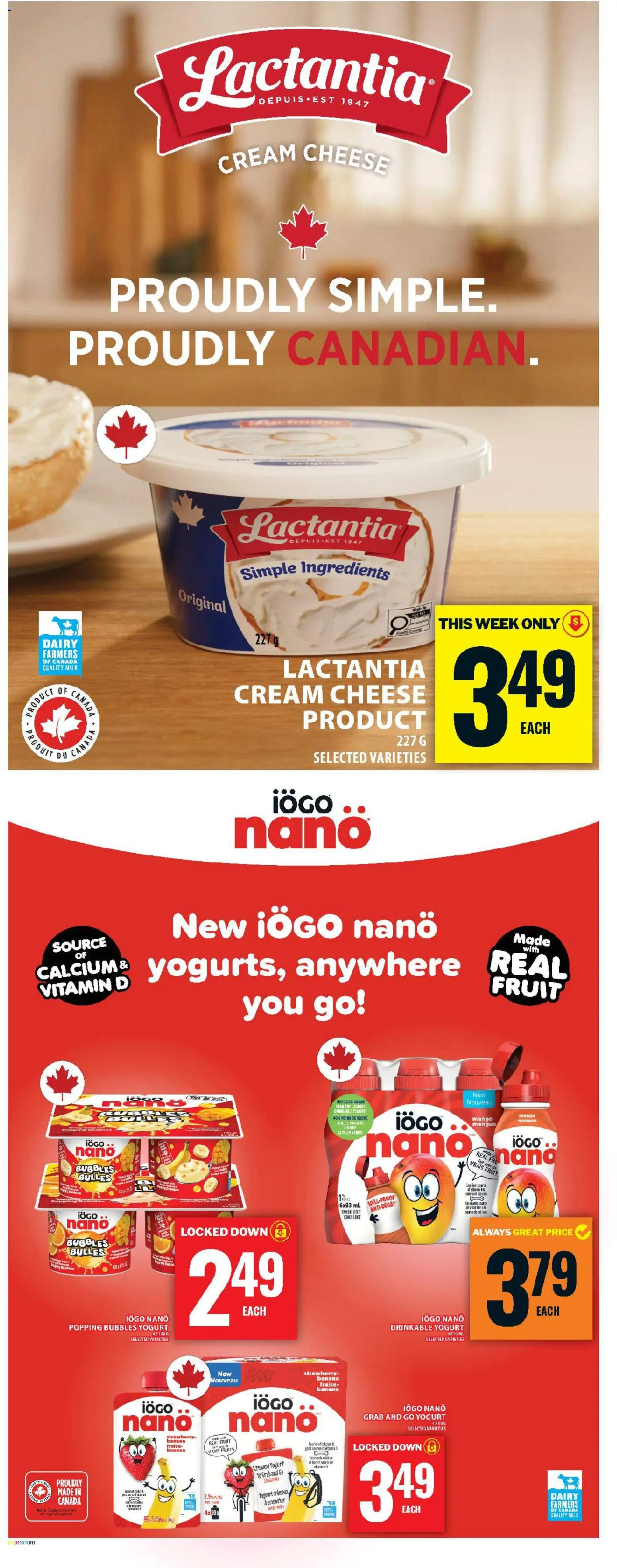 Food Basics flyer valid from 16.04.2026 | Page: 13 | Products: Cream, Milk, Cheese, Yogurt