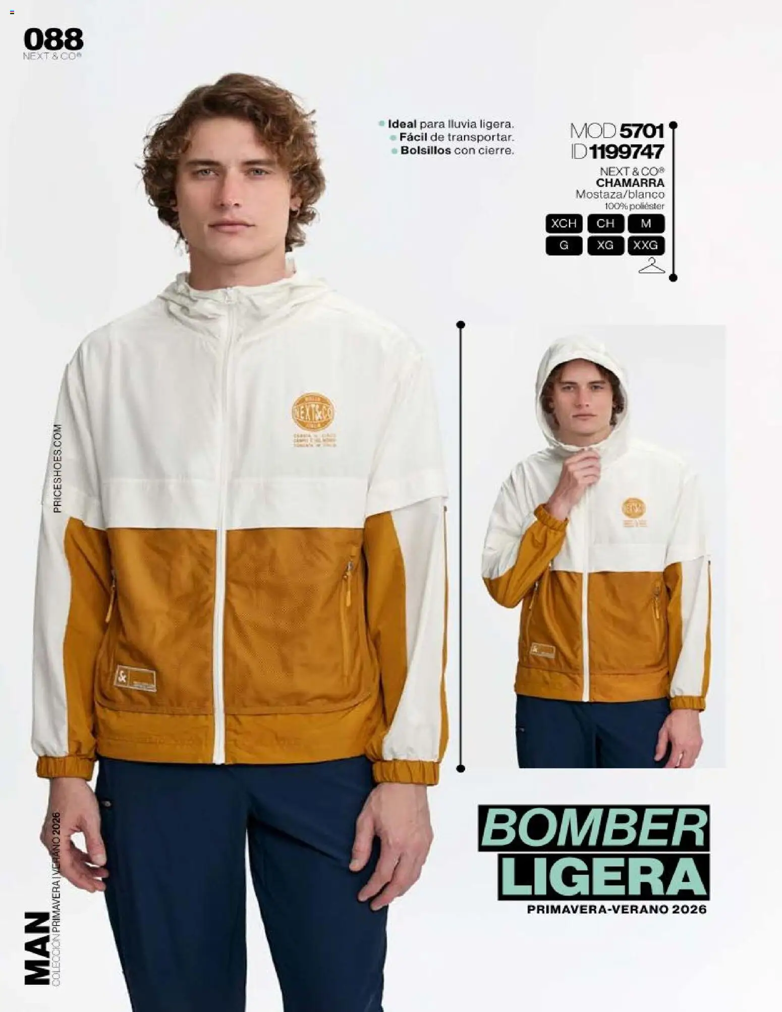 Nuevas ofertas de Price Shoes válidas en toda la República Mexicana desde el 03.04.2026. ¡Encuentra las mejores ofertas en Price Shoes catálogo Man! | Página: 88 | Productos: Chamarra