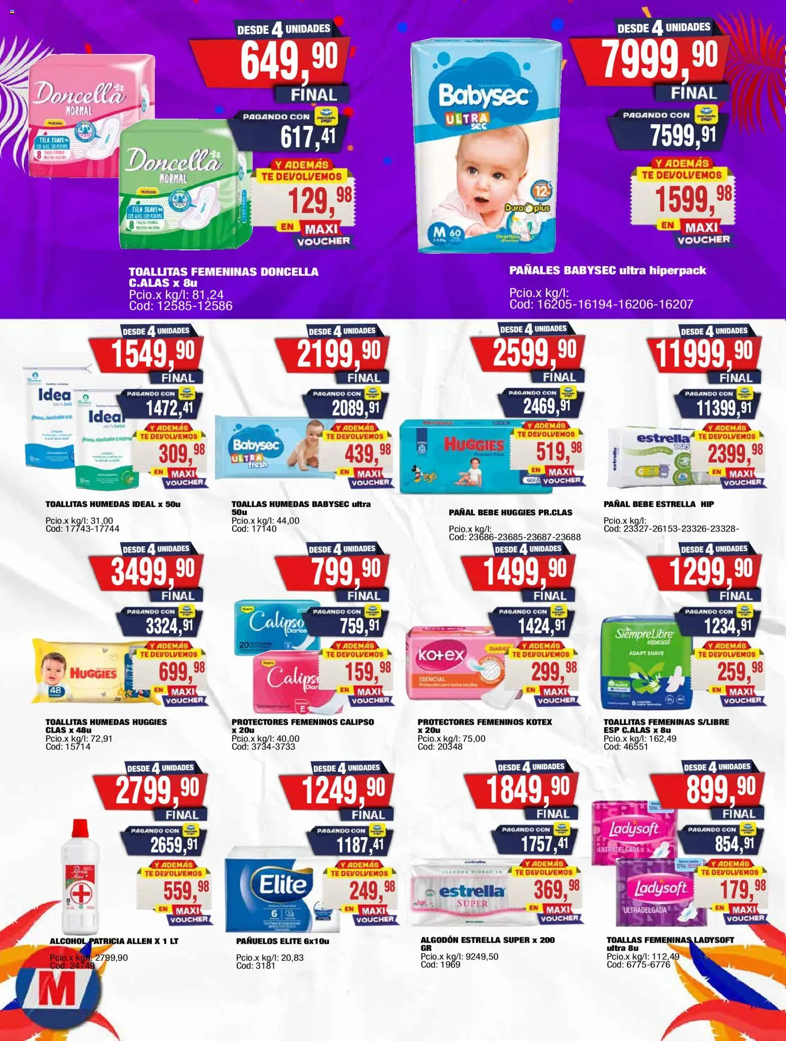 Maxiconsumo ofertas │ válido desde el 02.03.2026 | Página: 30 | Productos: Toallas, Té, Pañales, Toallitas femeninas