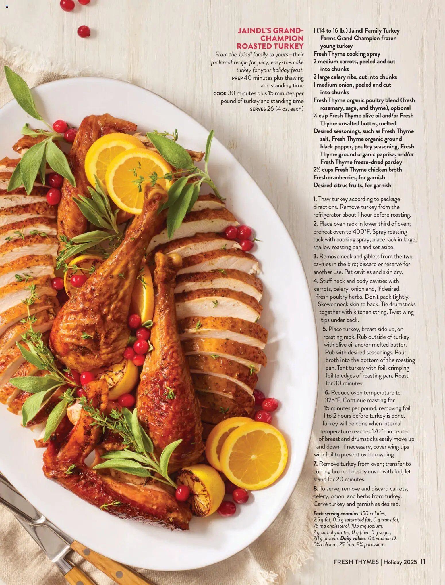 Fresh Thyme Magazine Holiday 2025 - valid from 15.11.2025 | Page: 13 | Products: Oil, Parsley, Poultry, Refrigerator