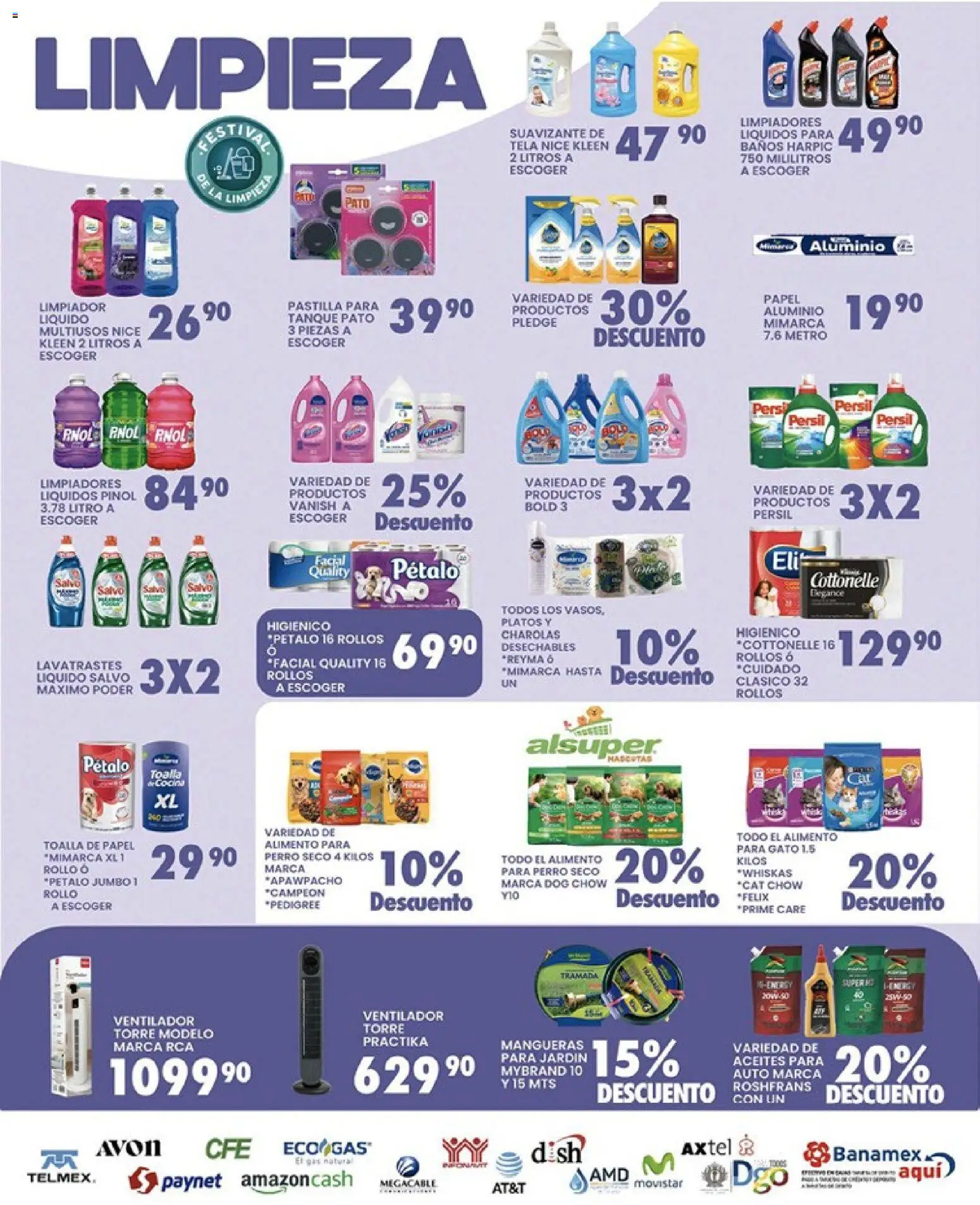 Nuevas ofertas de Alsuper válidas en toda la República Mexicana desde el 27.03.2026. ¡Encuentra las mejores ofertas en Alsuper folleto Durango! | Página: 5 | Productos: Ventilador, Suavizante, Limpiador, Toalla