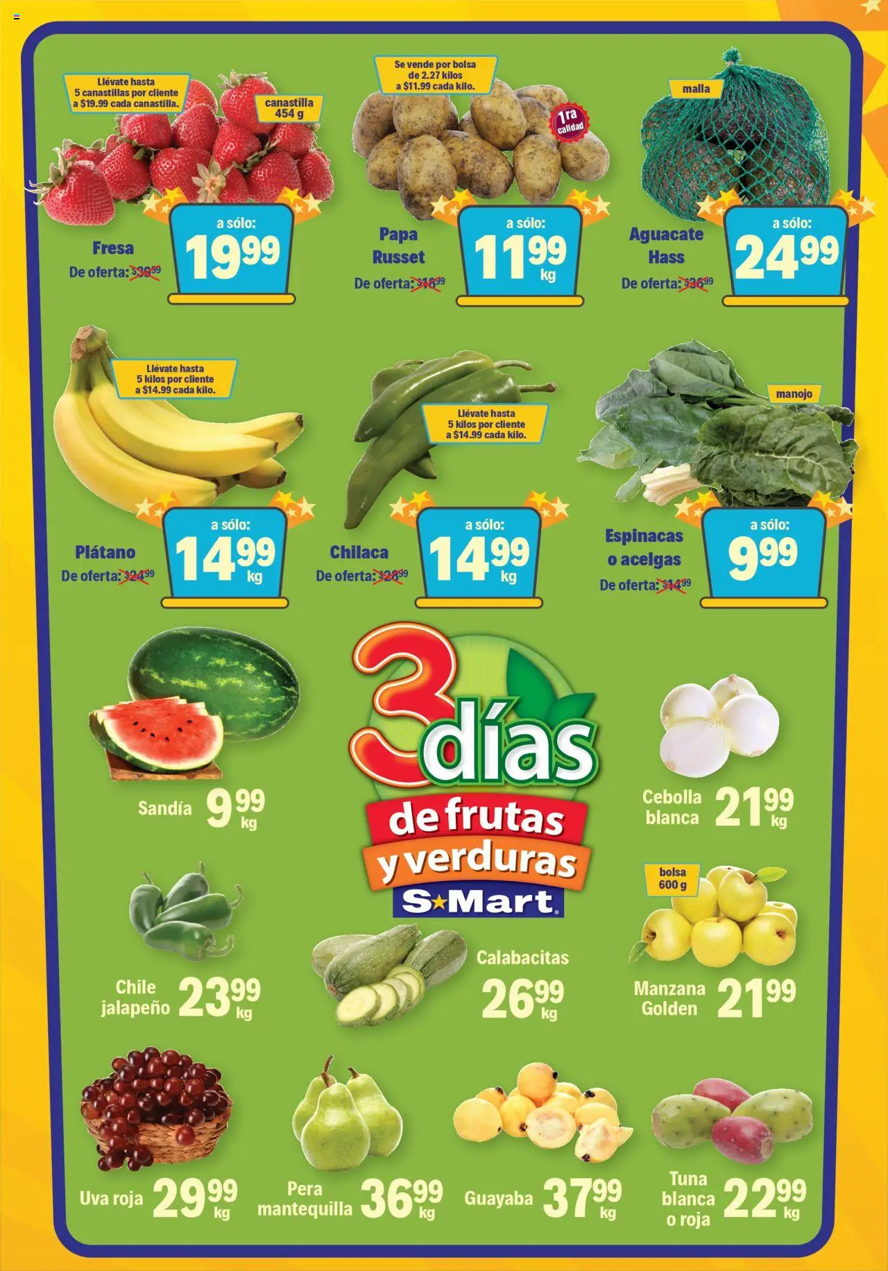 Nuevas ofertas de S-Mart válidas en toda la República Mexicana desde el 16.09.2025. ¡Encuentra las mejores ofertas en S-Mart - Folleto! | Página: 1 | Productos: Manzana, Aguacate, Uva, Malla