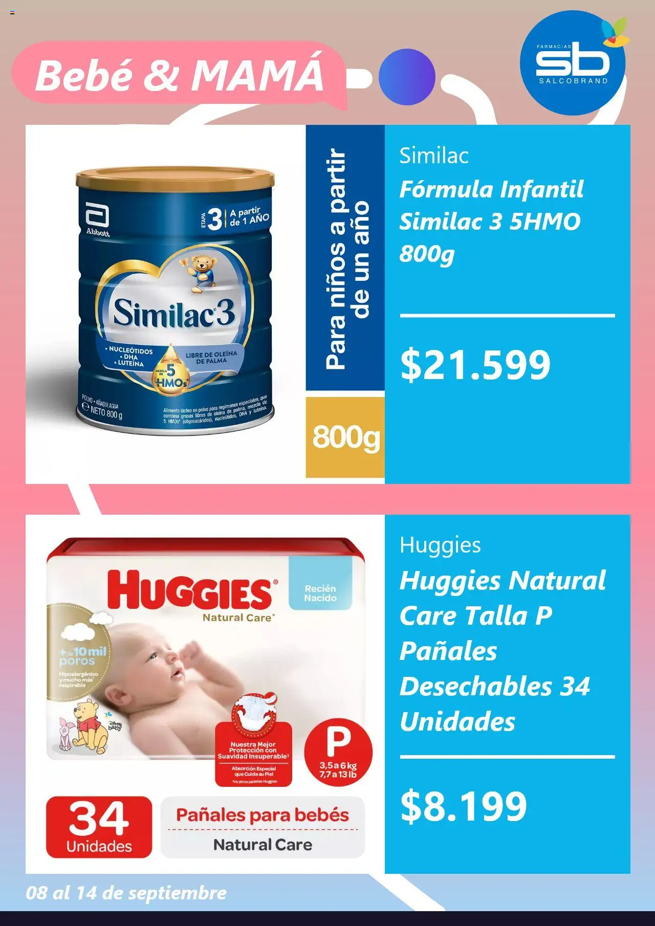 Salcobrand ofertas  │ válido desde el 08.09.2025 | Página: 5 | Productos: Agua, Pañales, Polvo