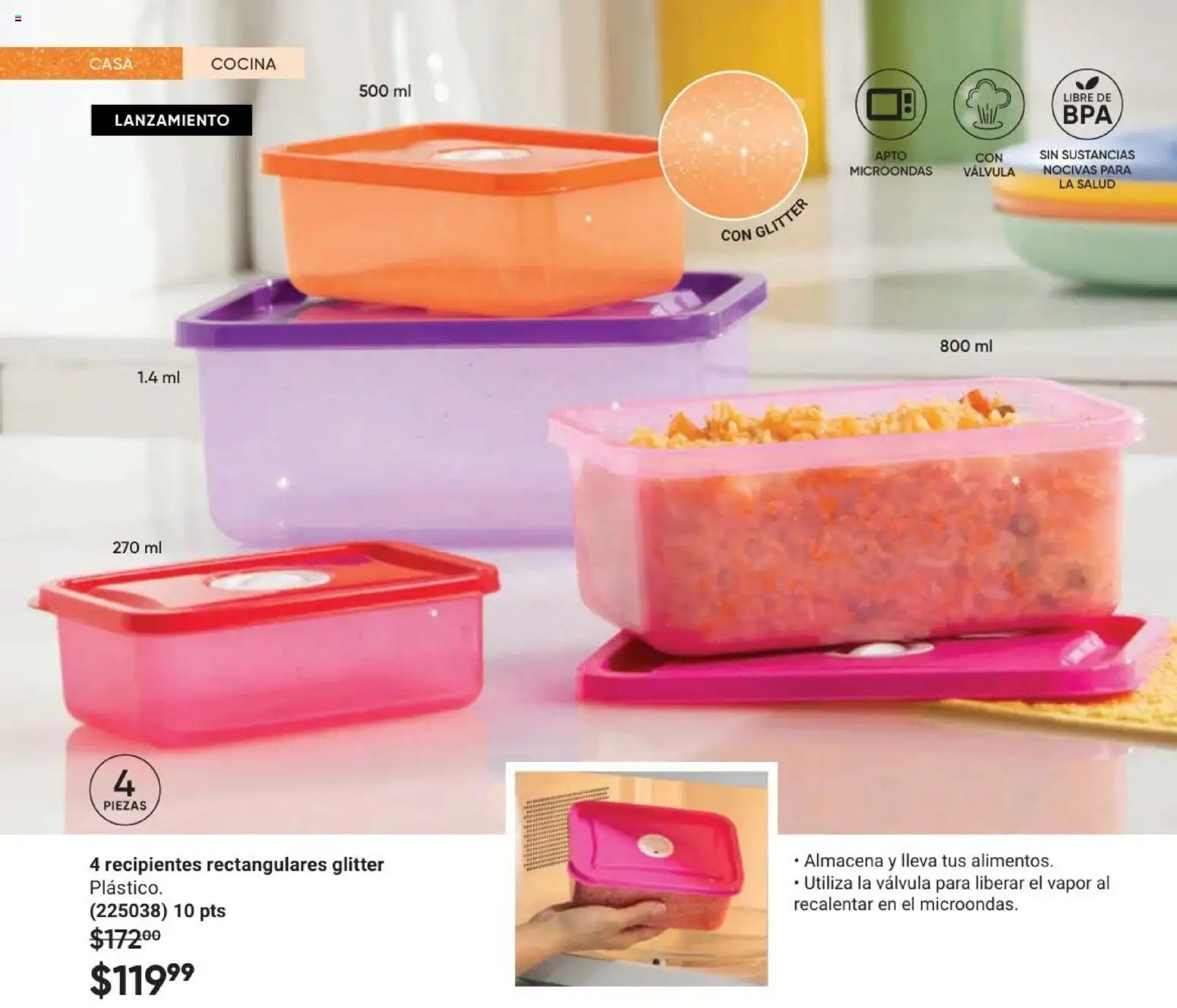 Nuevas ofertas de AVON válidas en toda la República Mexicana desde el 10.01.2026. ¡Encuentra las mejores ofertas en AVON Casa & Estilo 2 2026! | Página: 22 | Productos: Glitter, Microondas, Cocina, Válvula